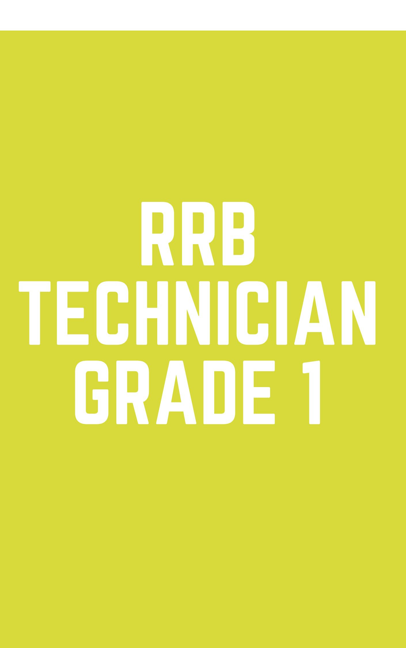 RRB Technician Grade 1 Model Paper