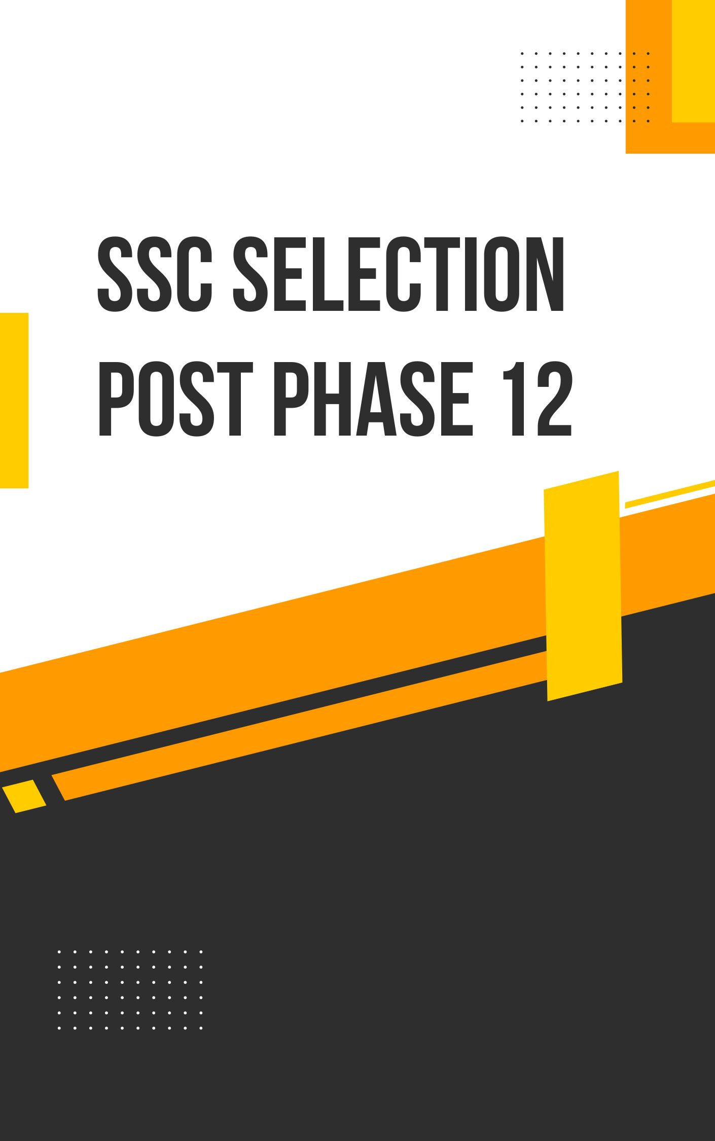 SSC Selection Post (Phase 12) Book (2024)