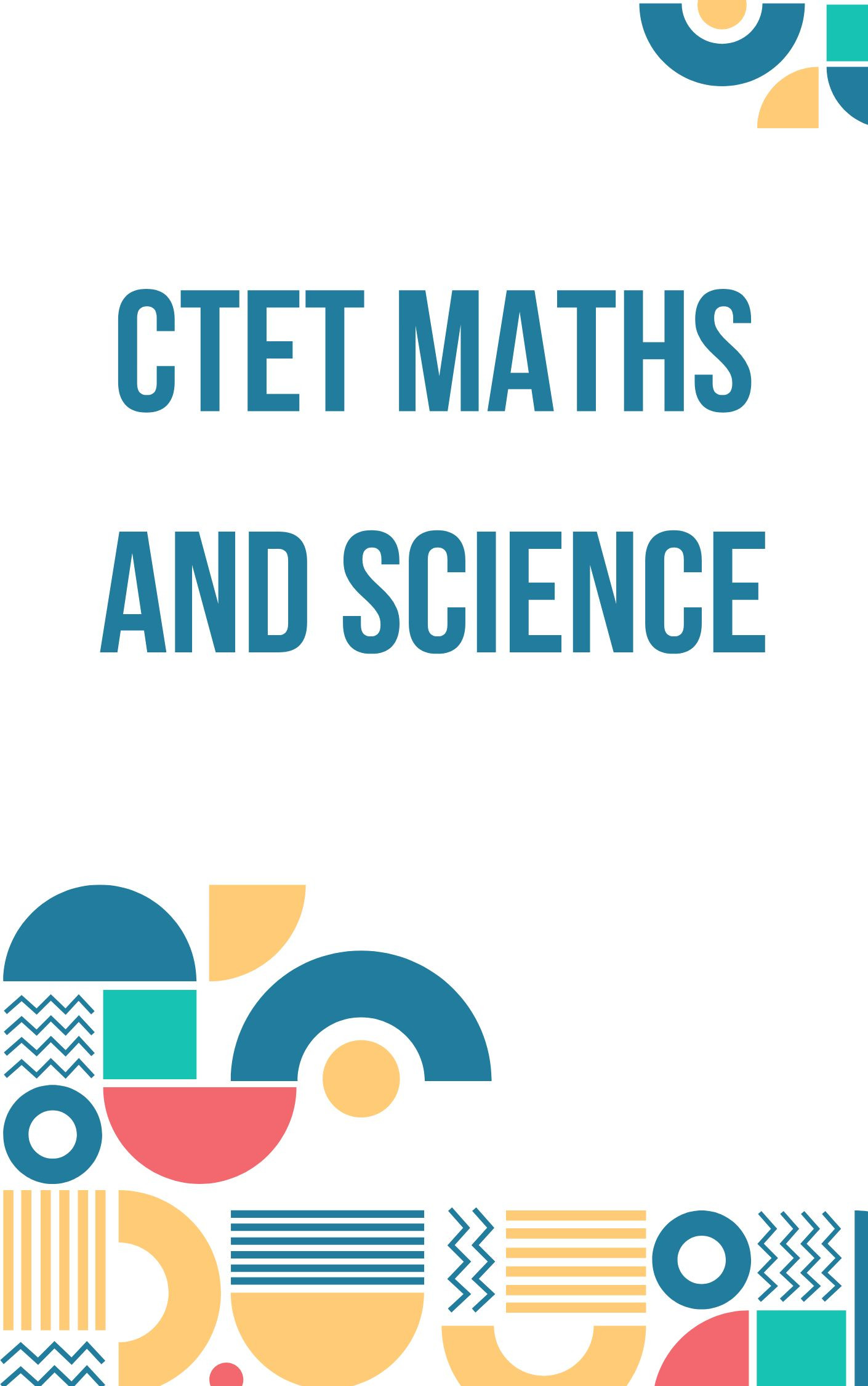 CTET MCQ With Aanswers : CTET Maths Questions