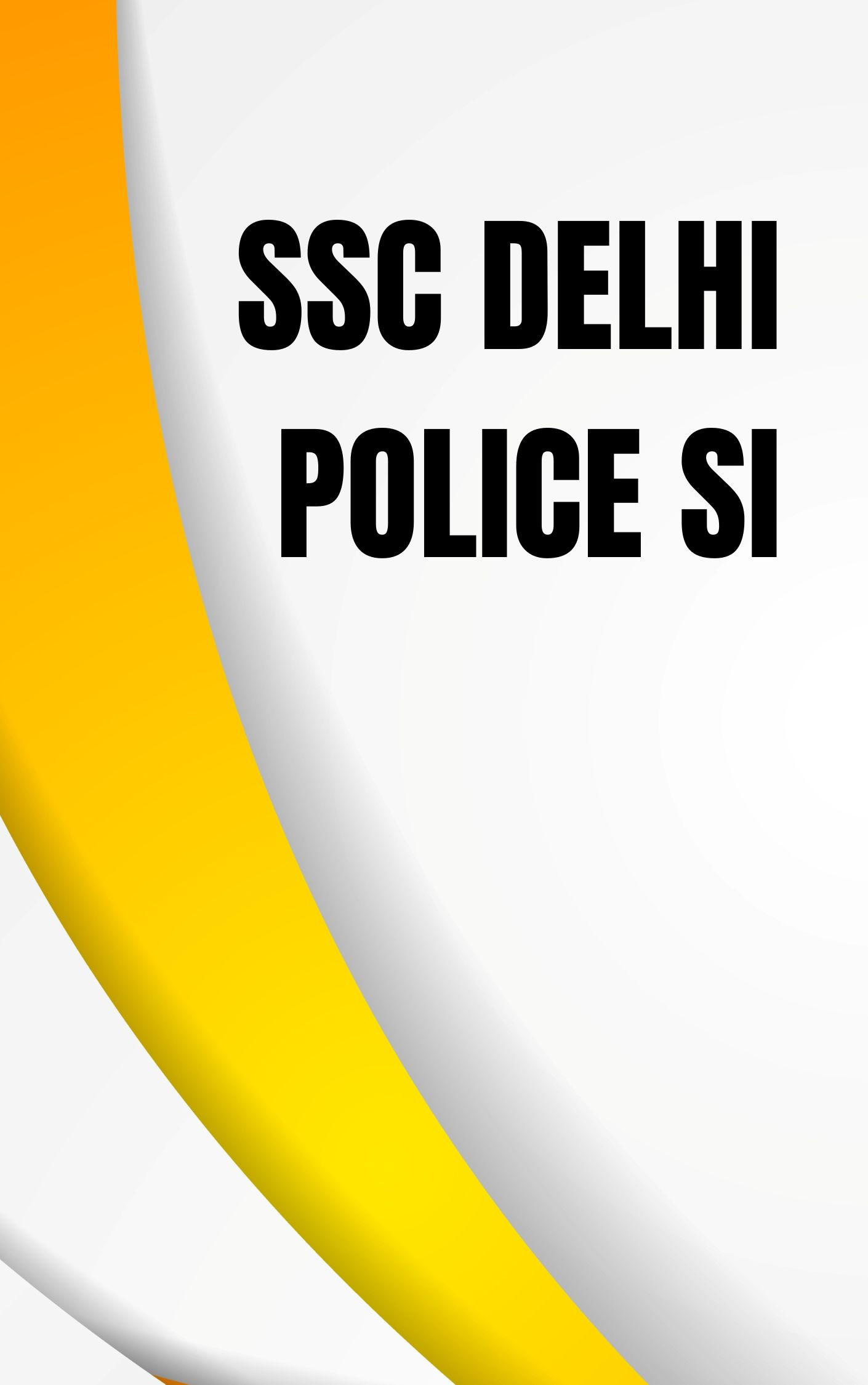 SSC Delhi Police SI Mock Test PDF, Test Series