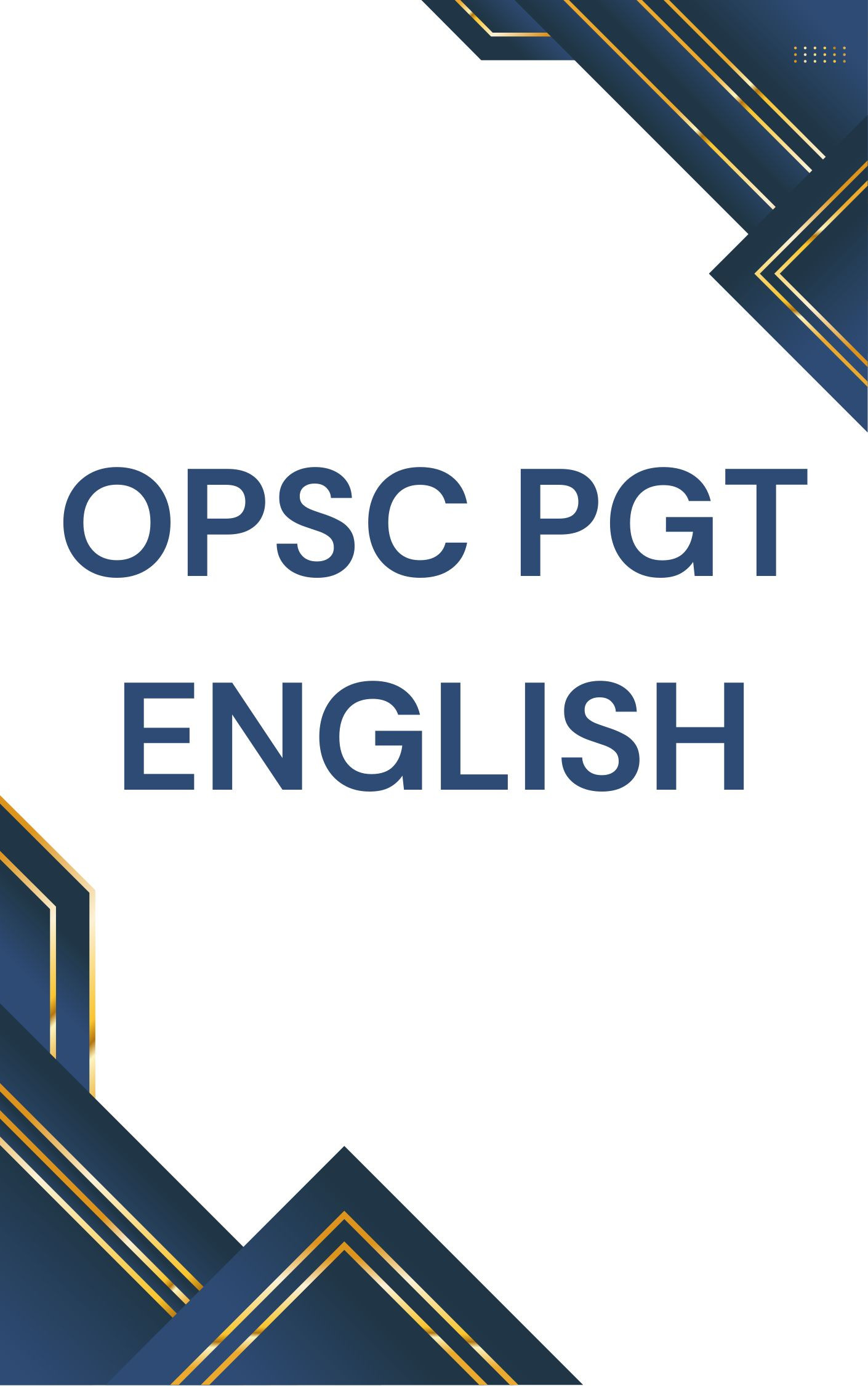 OPSC PGT English Book PDF Download