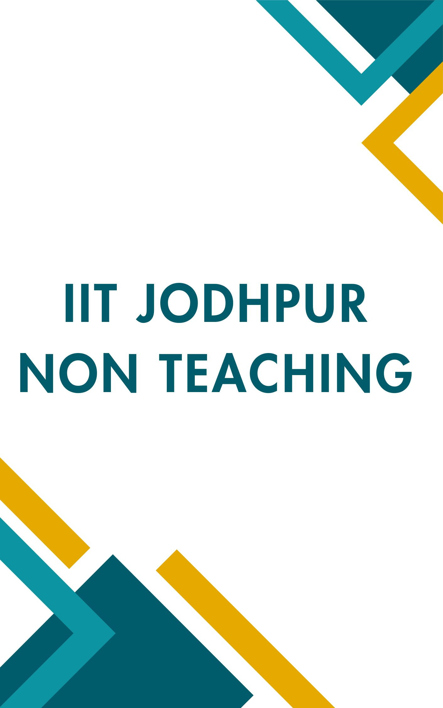 IIT Jodhpur Non Teaching Practice Set
