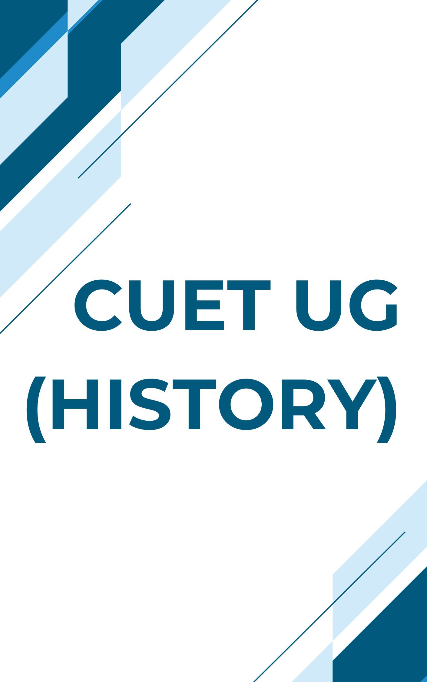 CUET History Mock Test In Hindi