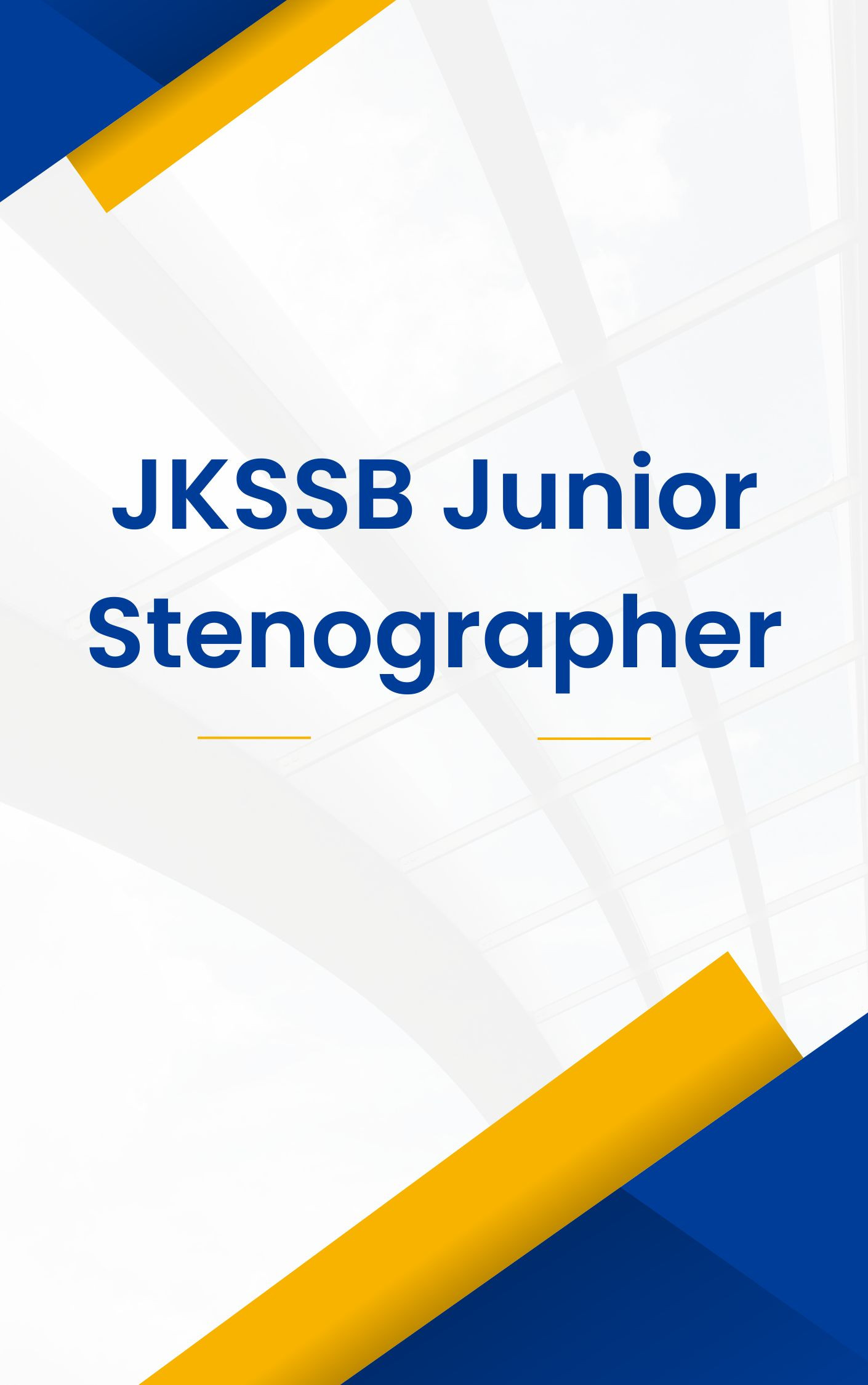 JKSSB Junior Stenographer Mock Test 2024
