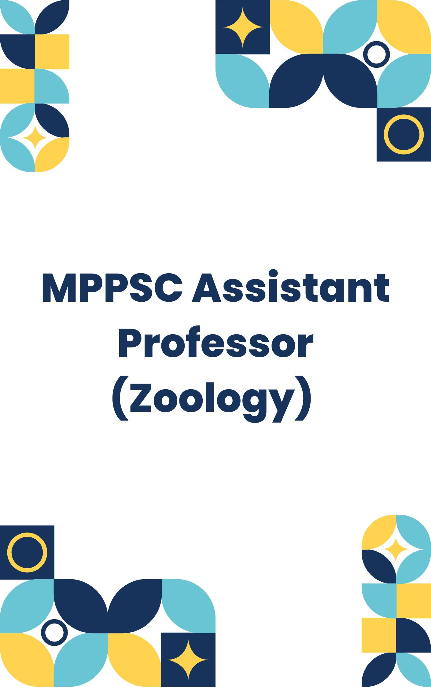 MPPSC Assistant Professor Zoology Mock Test 2024