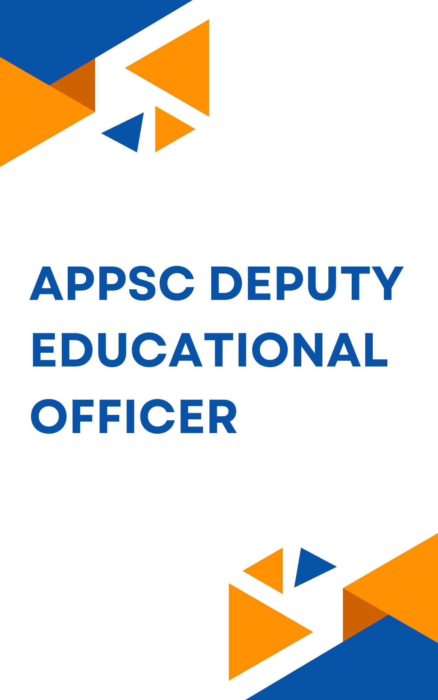 APPSC Deputy Educational Officer Mock Test 2024
