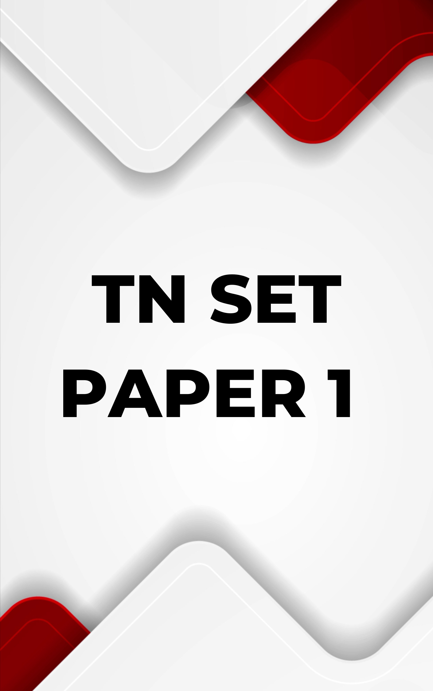 TN SET Paper 1 Question Paper or Free Mock Test