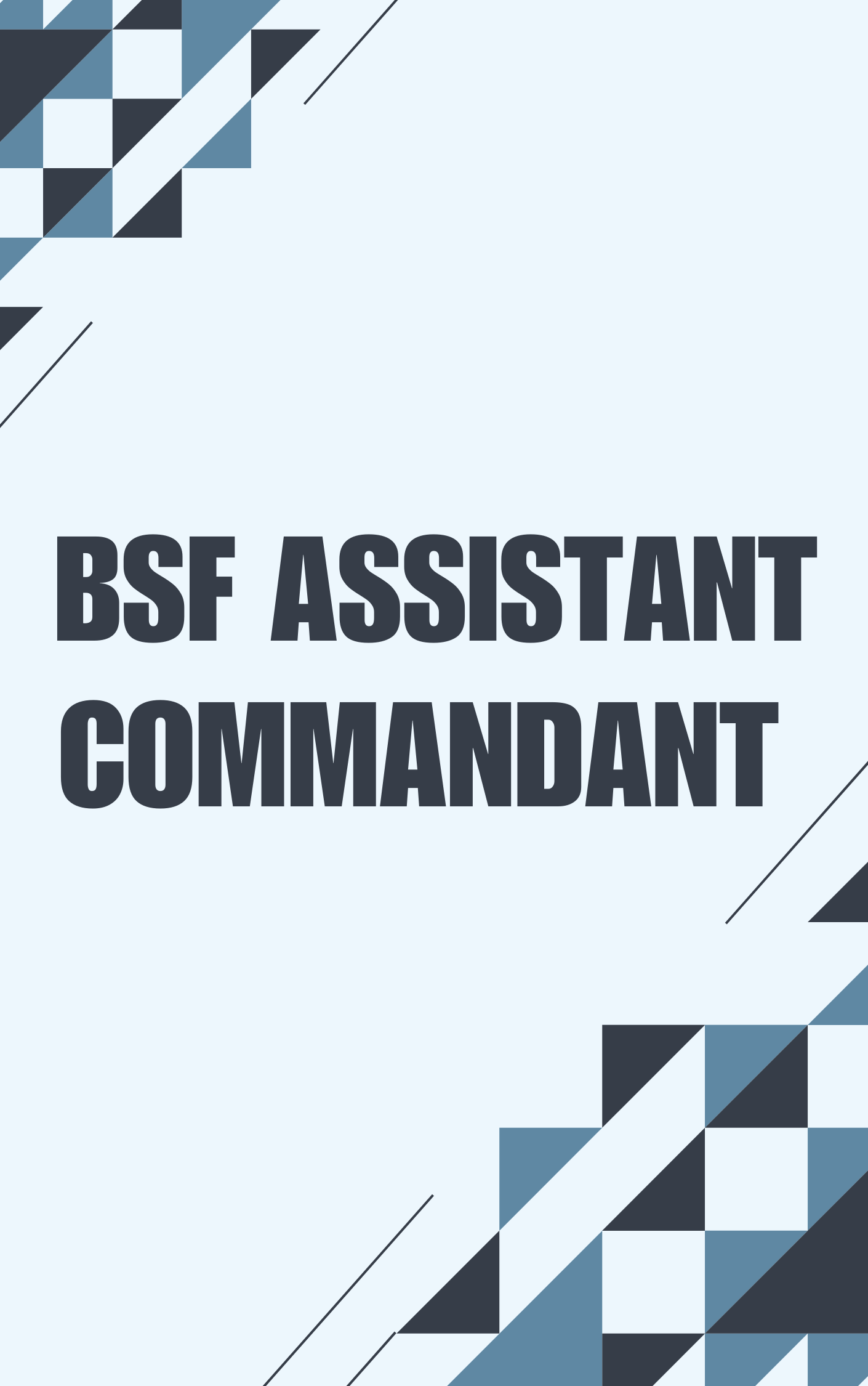BSF Assistant Commandant Mock Test Series