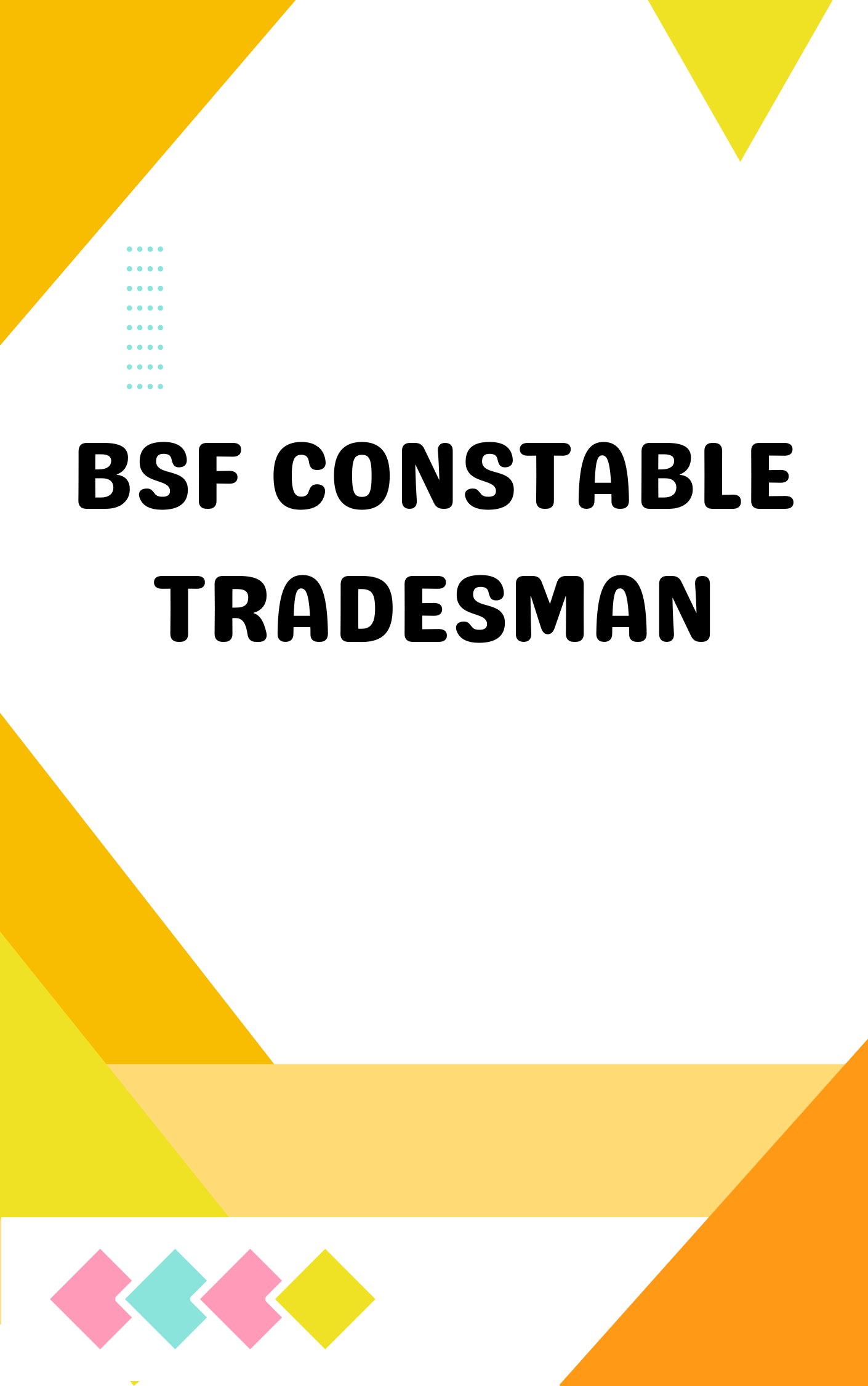 BSF Constable Tradesman Practice Set or Test Series