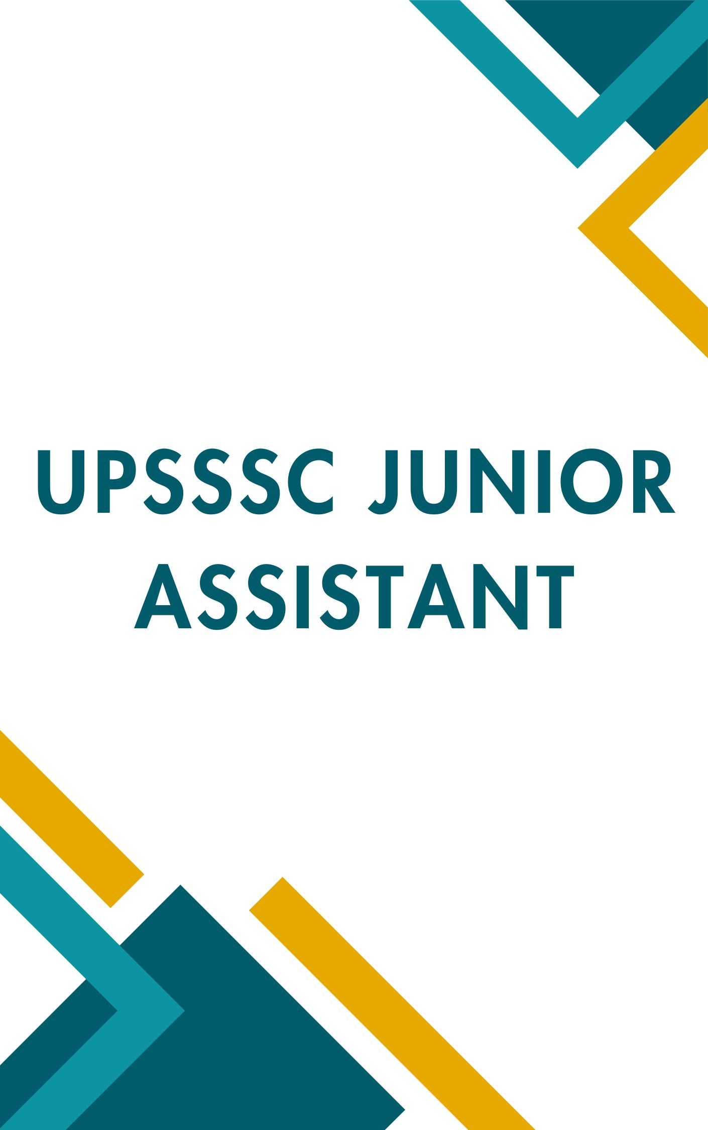UPSSSC Junior Assistant Practice Set: Sample Paper