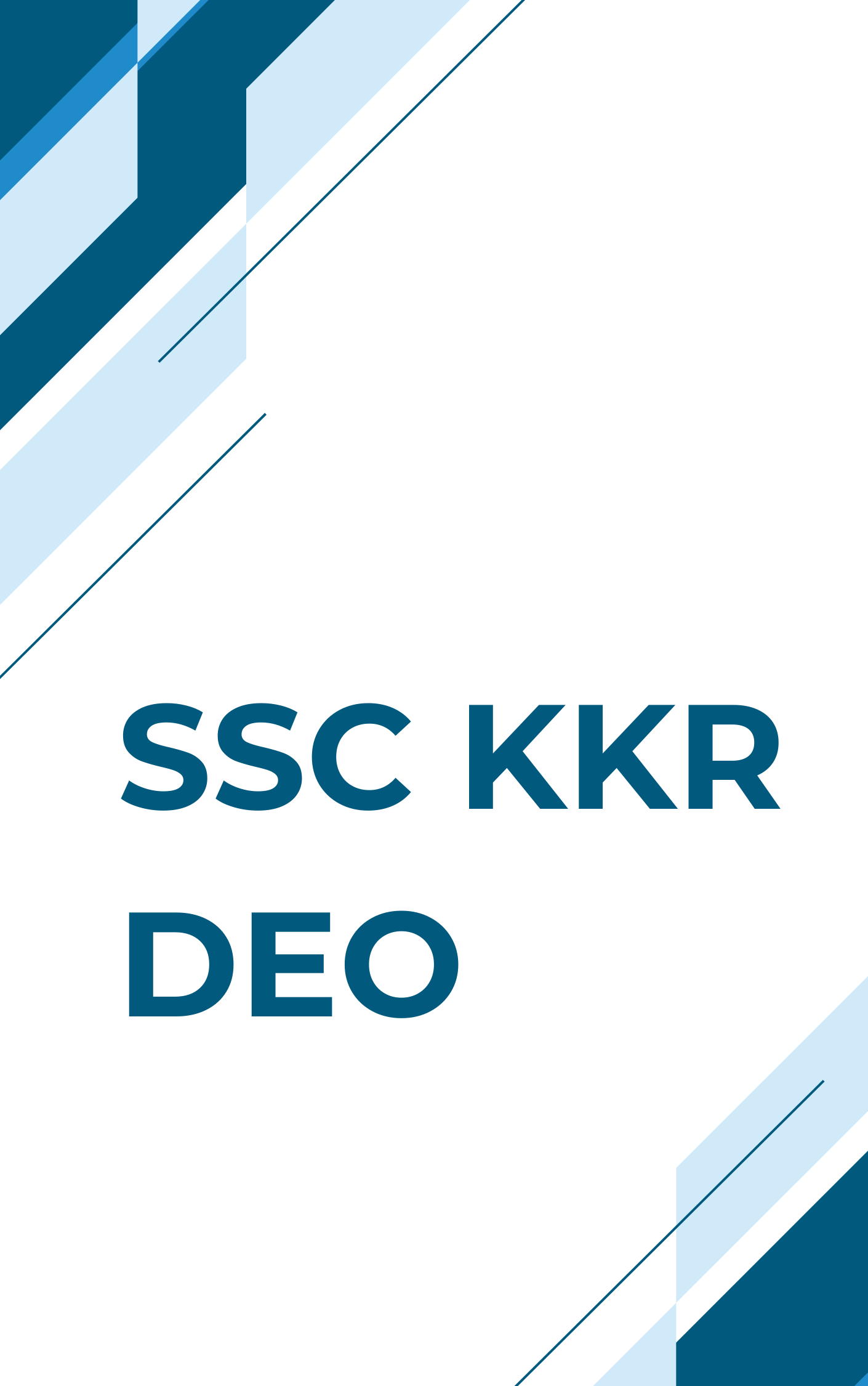 SSC KKR DEO Free Online test Series : Mock Test