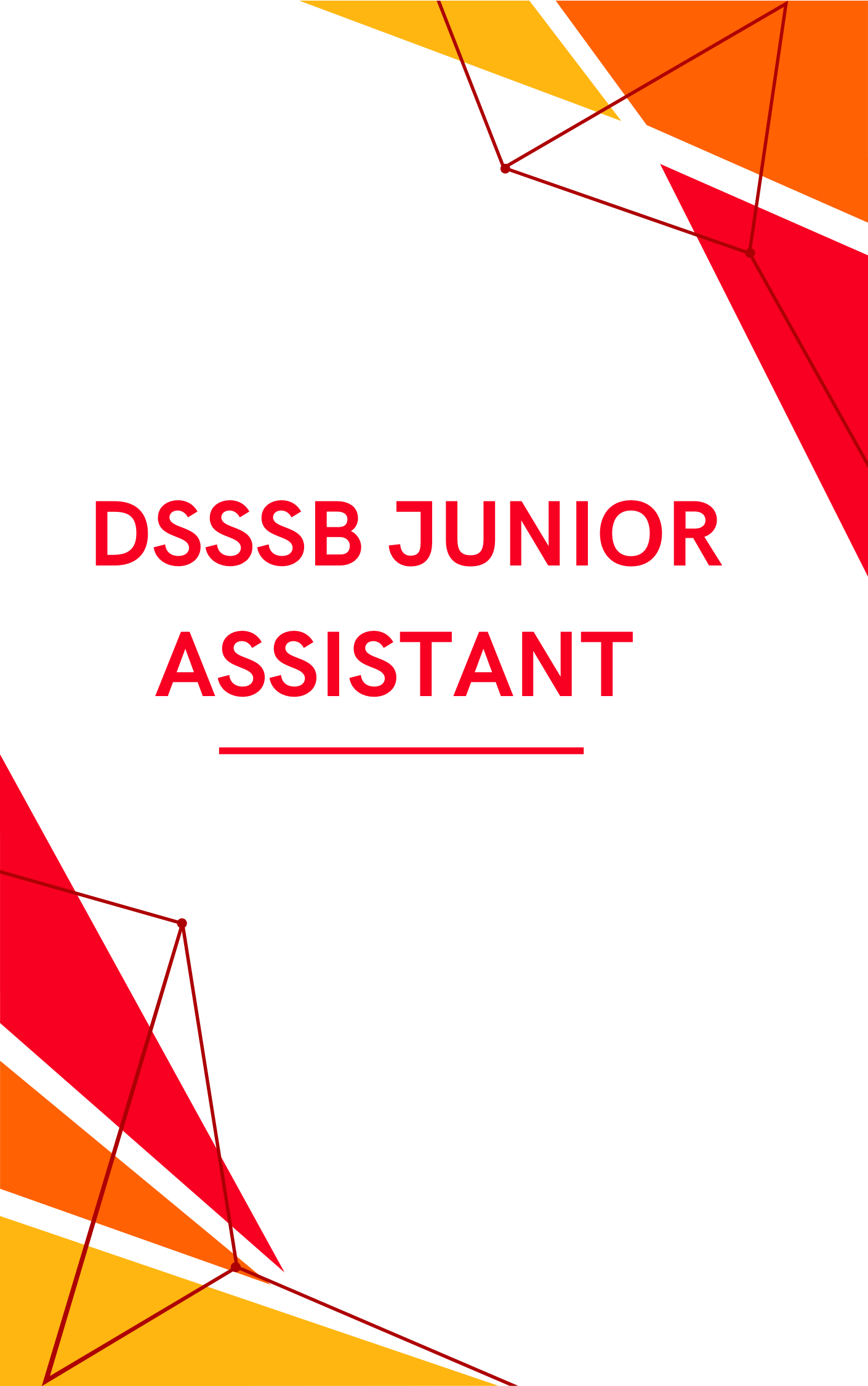 DSSSB Junior Assistant Sample Paper : Mock Test