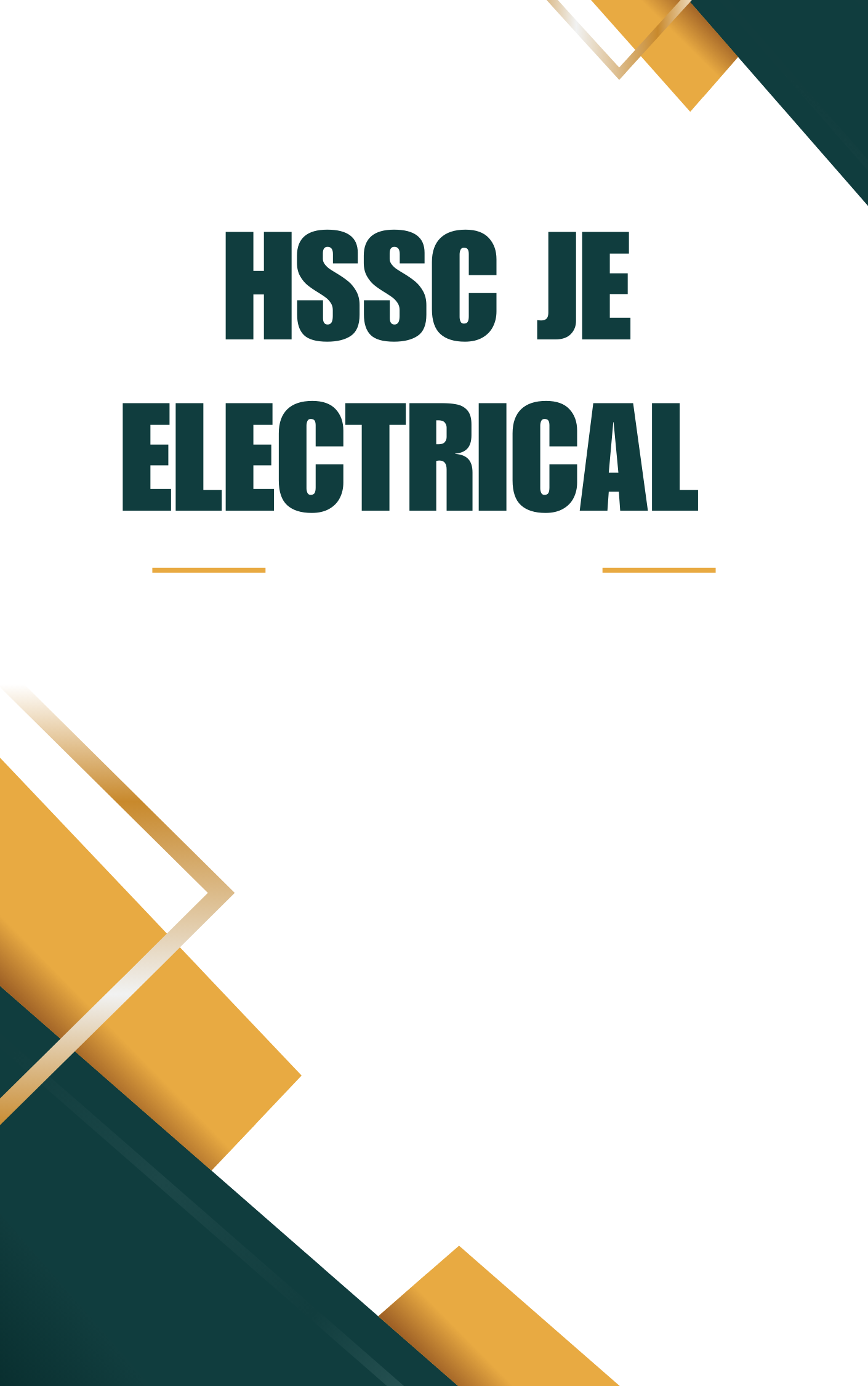 HSSC JE Electrical Practice Set : Mock test