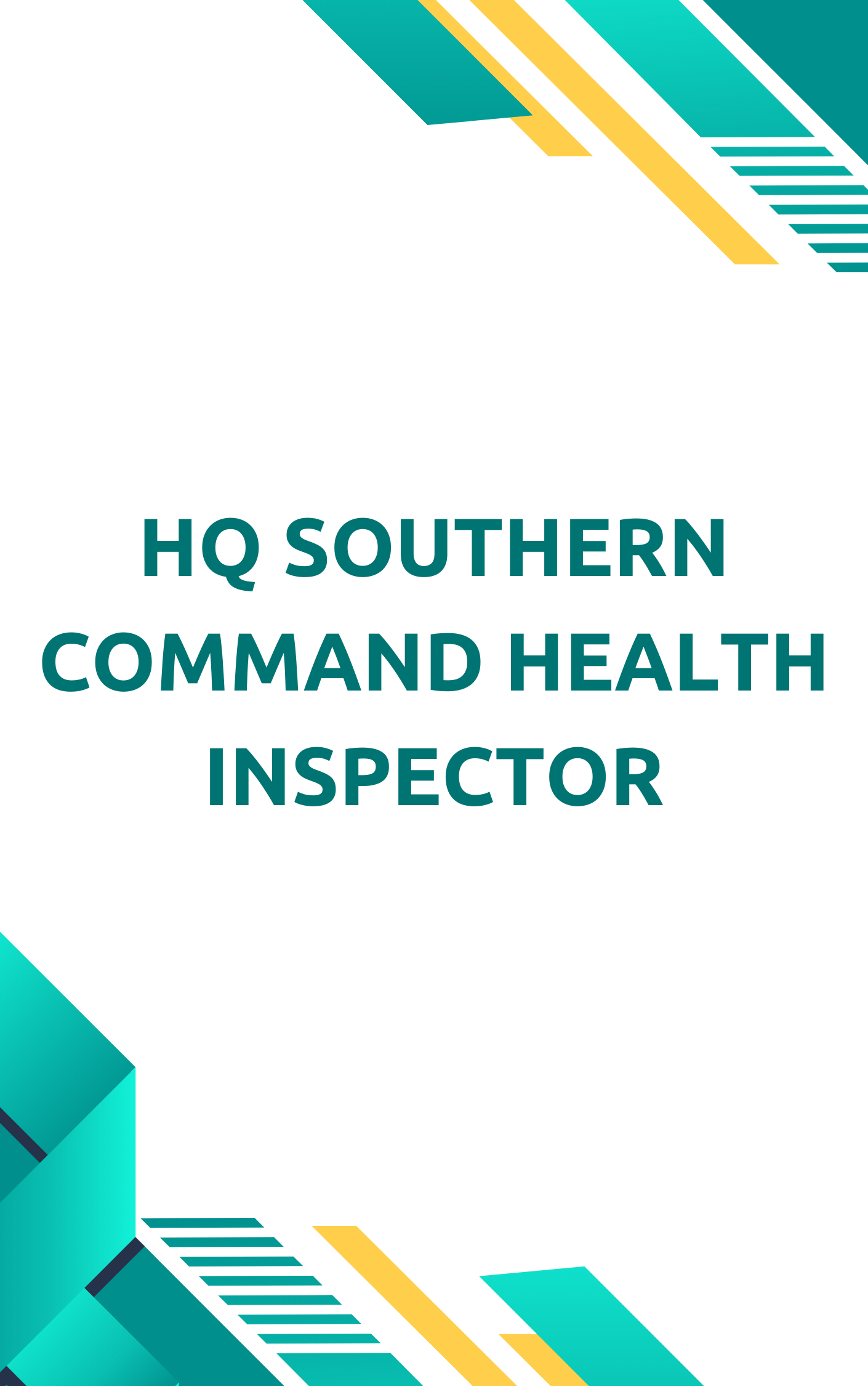 HQ Southern Command Health Inspector Practice Set