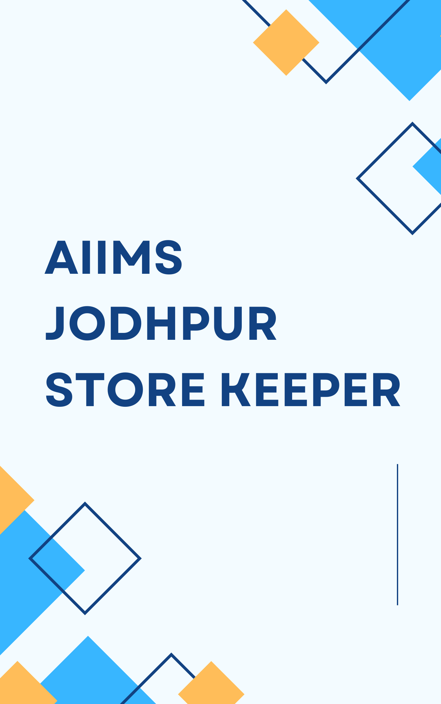 AIIMS Jodhpur Store Keeper Free Mock Test 2024