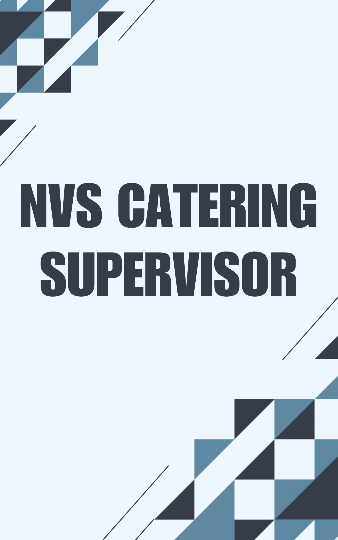 NVS Catering Supervisor Practice Set