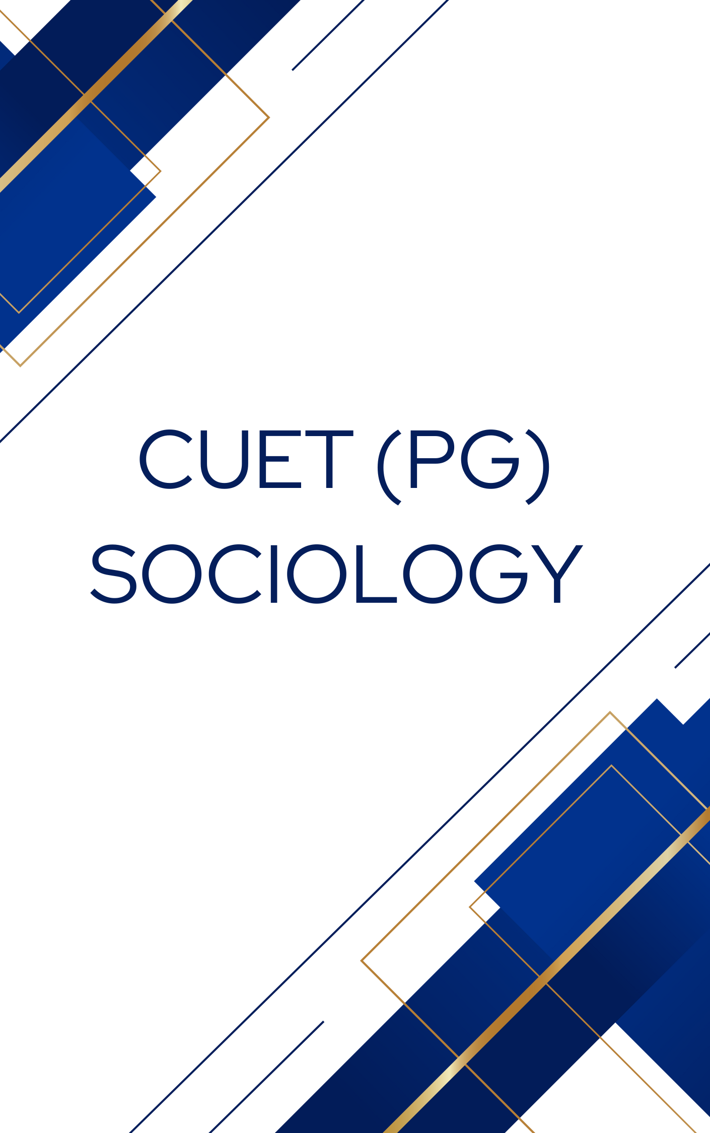 CUET PG Sociology Question Bank : MCQ