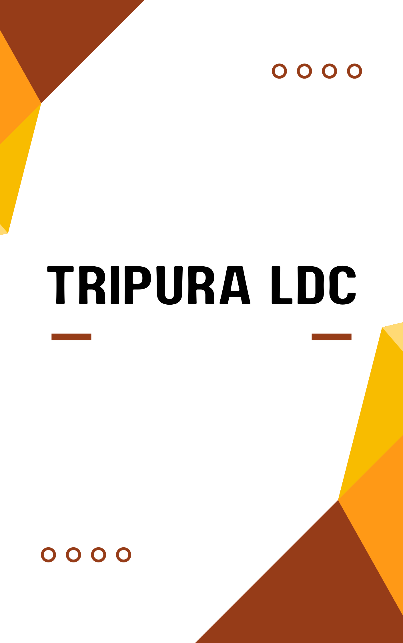 Tripura LDC Question Paper 2024