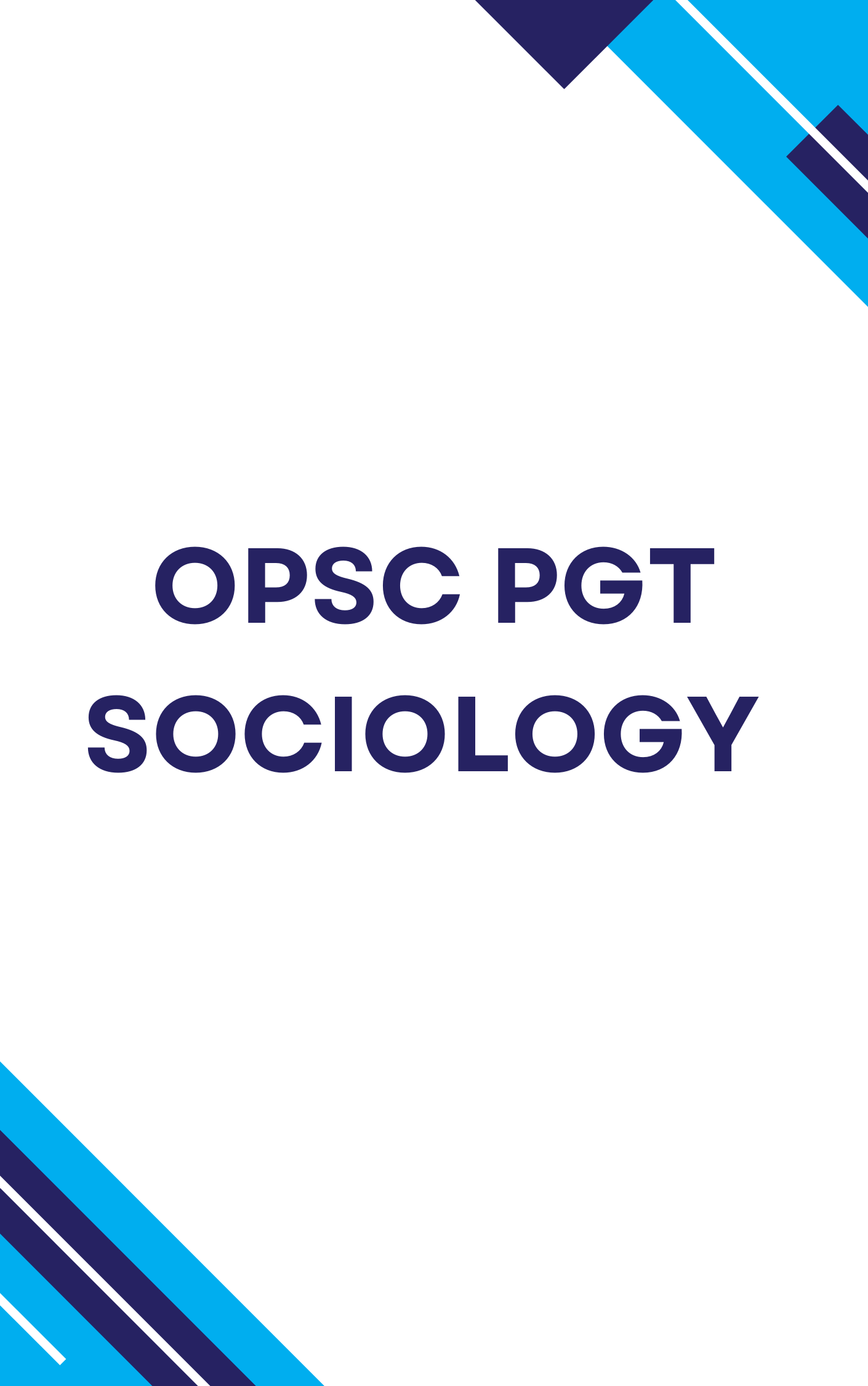 OPSC PGT Sociology Free test Series