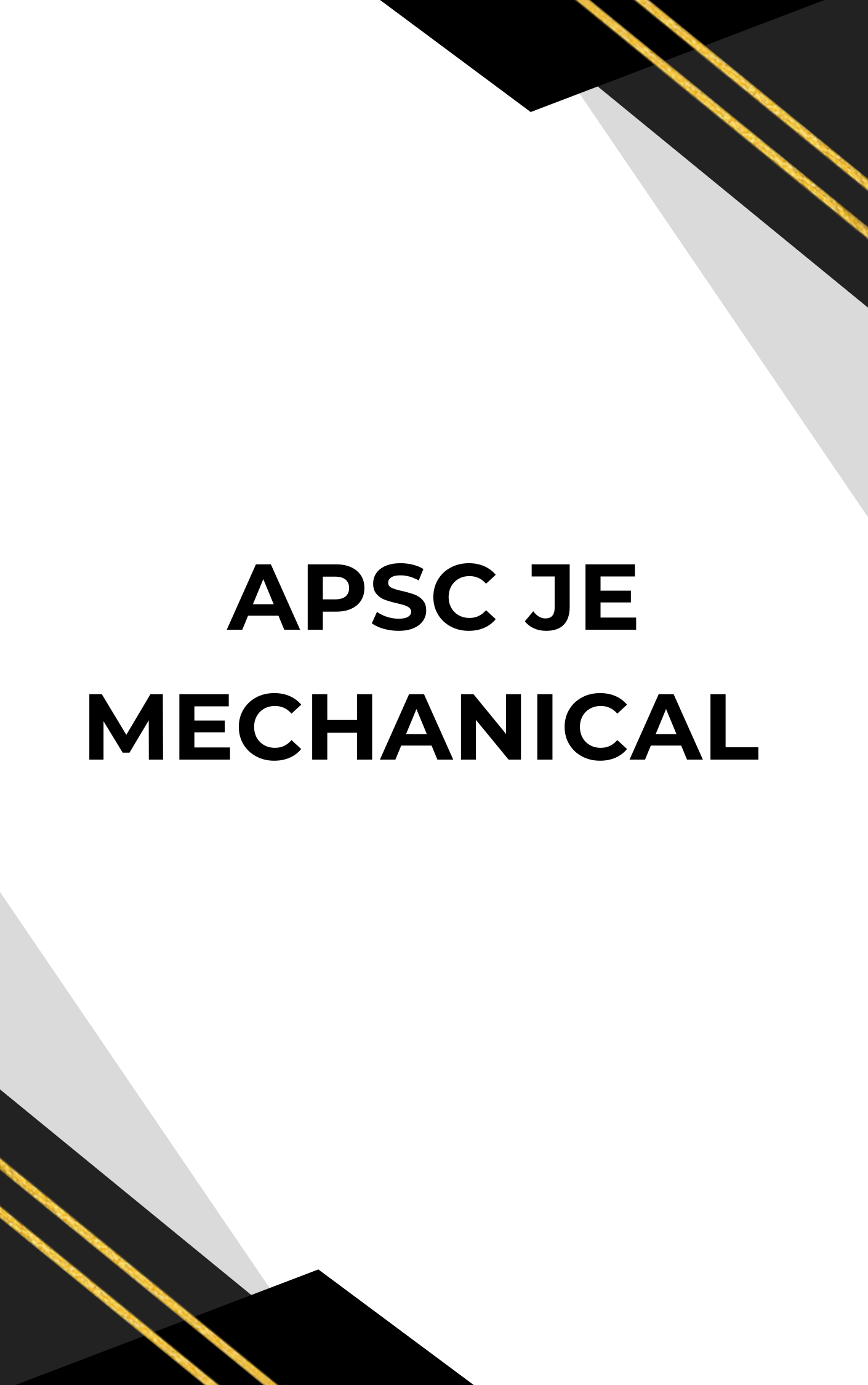 APSC JE Mechanical Question Bank