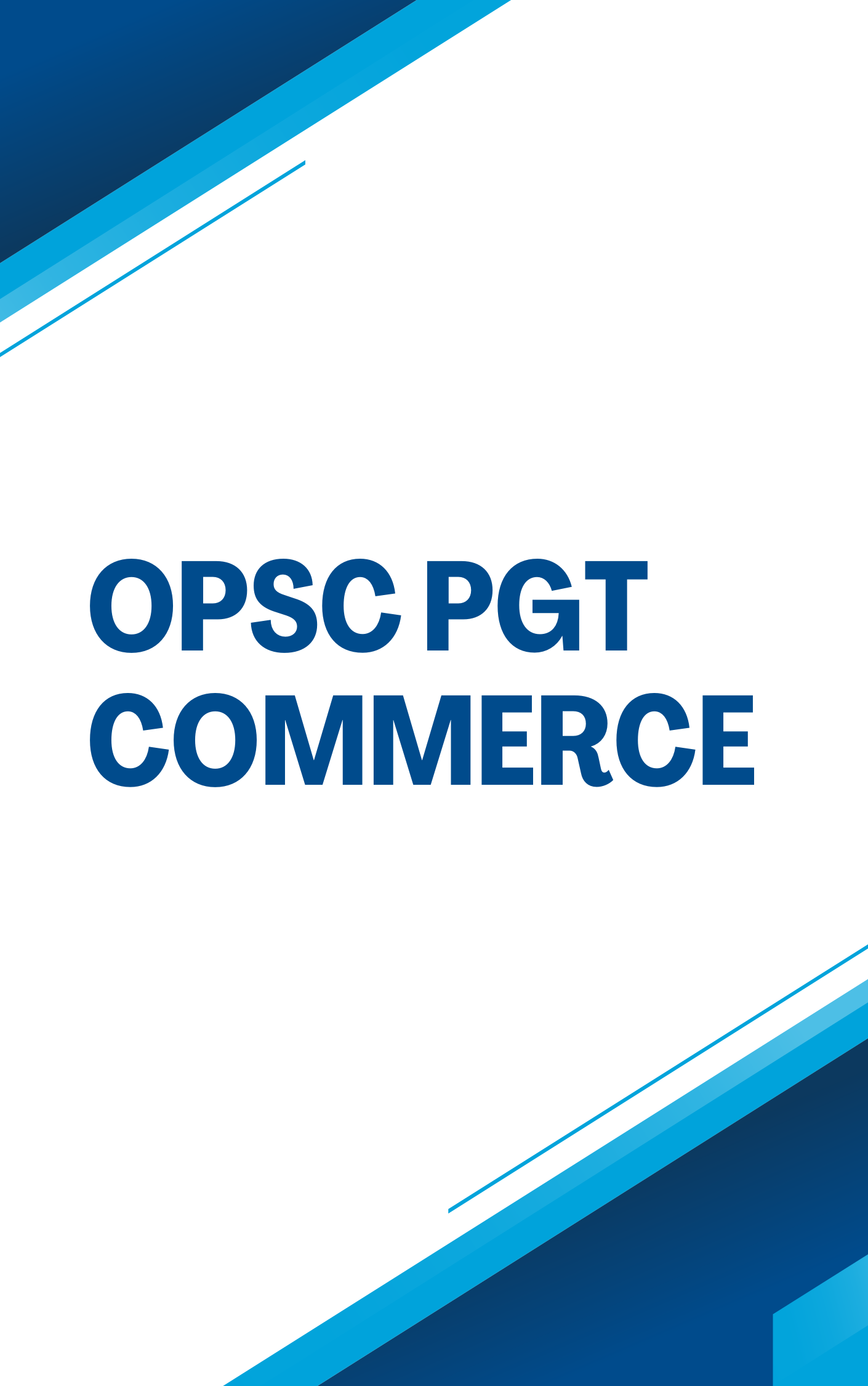 OPSC PGT Commerce Important MCQ
