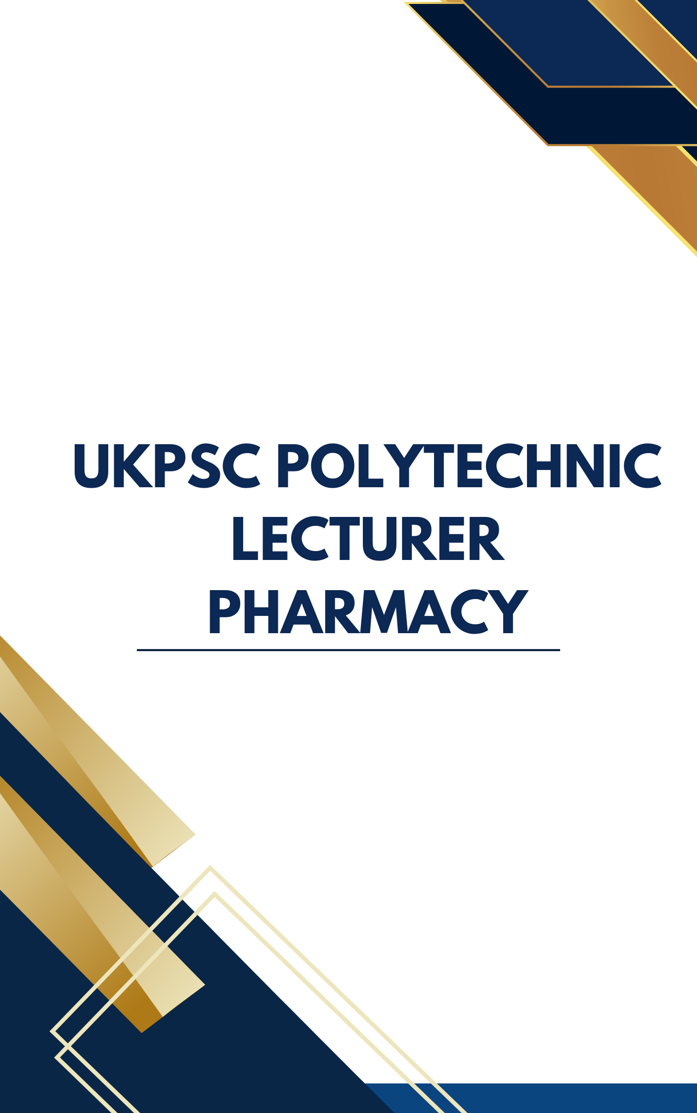 UKPSC Polytechnic Lecturer Pharmacy MCQ