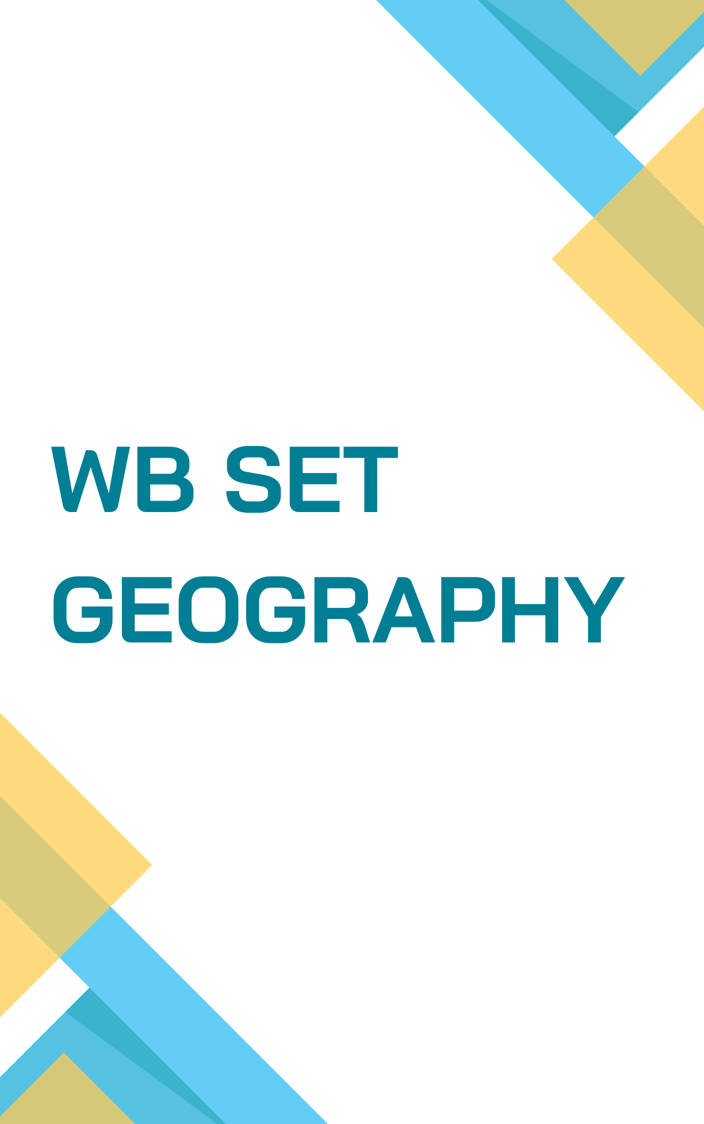 WB SET Geography Question Bank