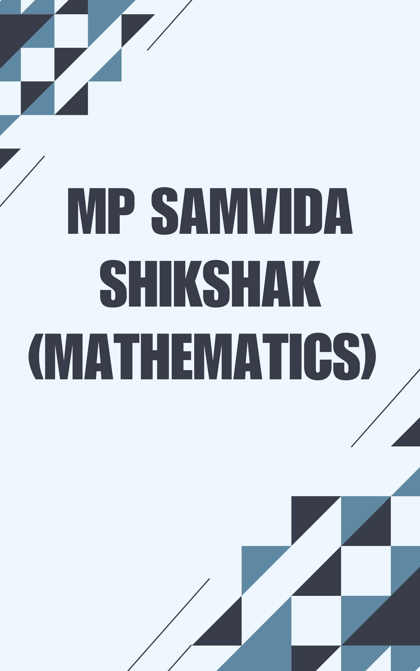MP Samvida Shikshak Mathematics Mock Test