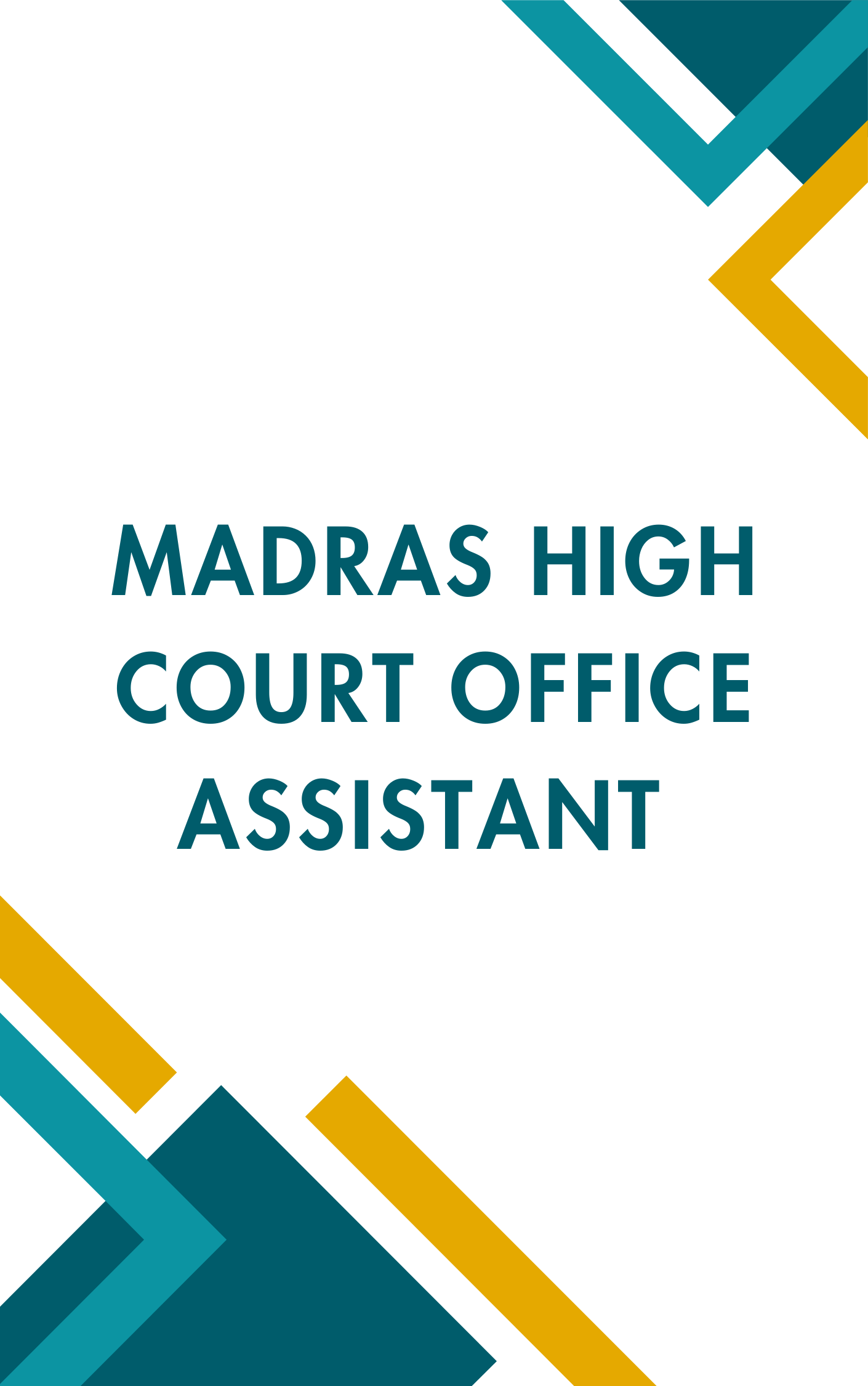 Madras High Court Office Assistant MCQ
