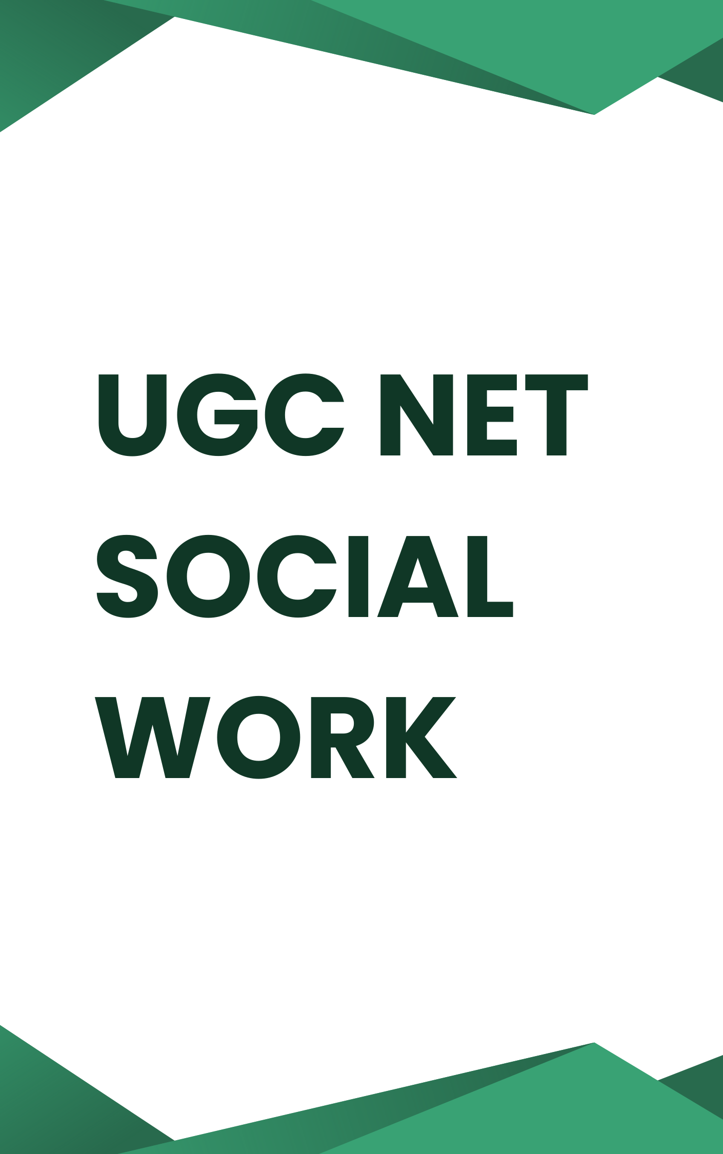 UGC NET Social Work Questions Bank