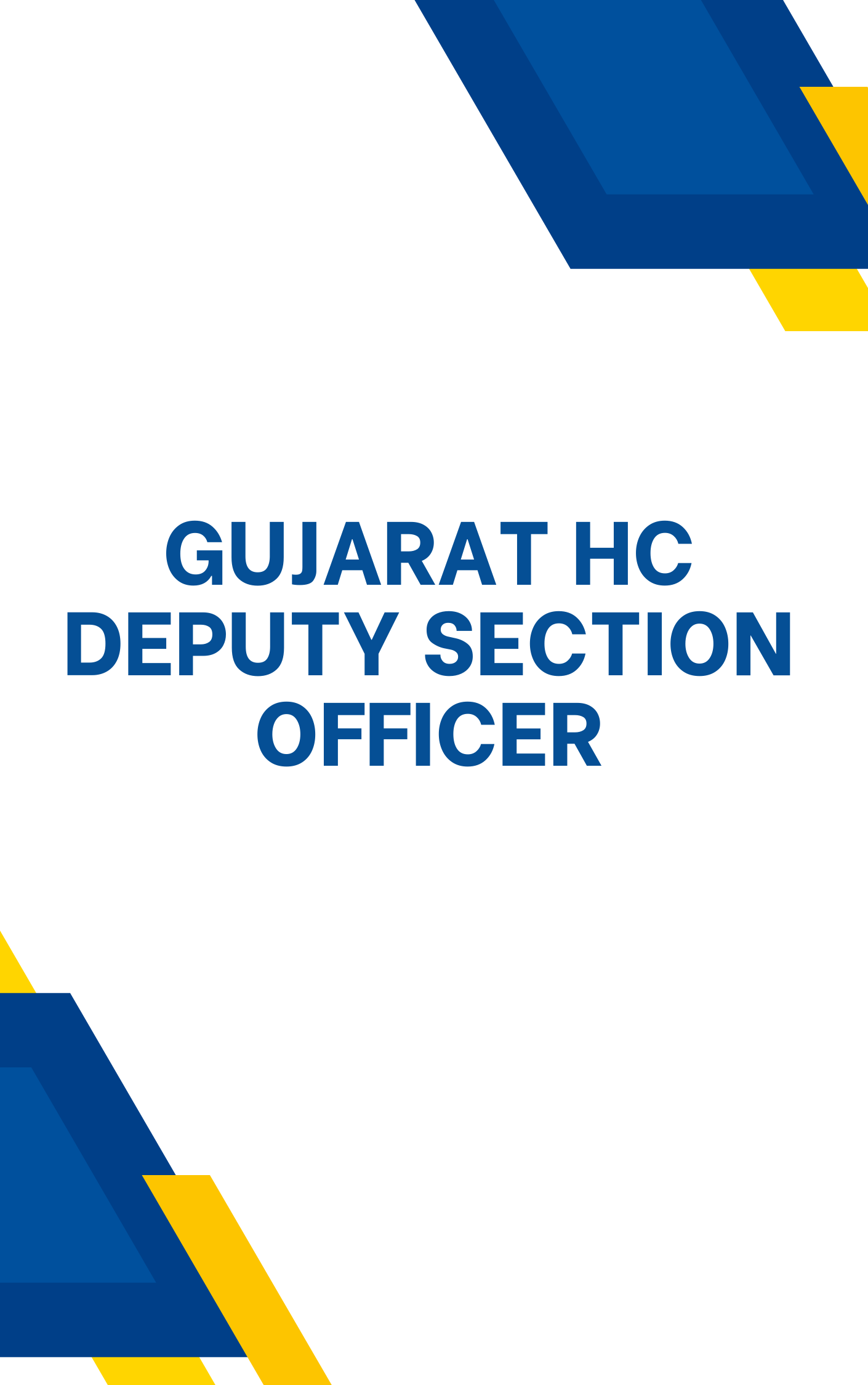 Gujarat HC Deputy Section Officer Mock Test
