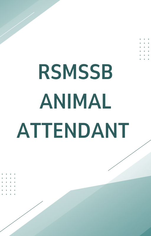 RSMSSB Animal Attendant Important MCQ