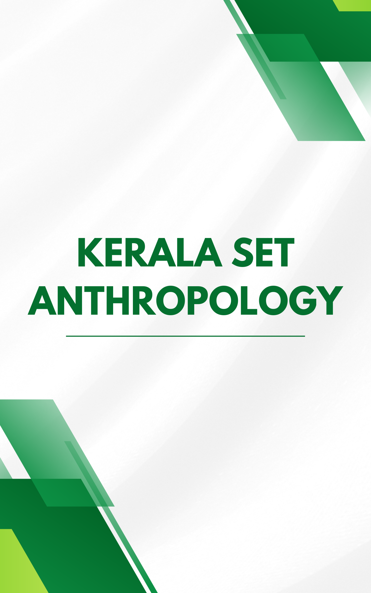 Kerala SET Anthropology Practice Mock