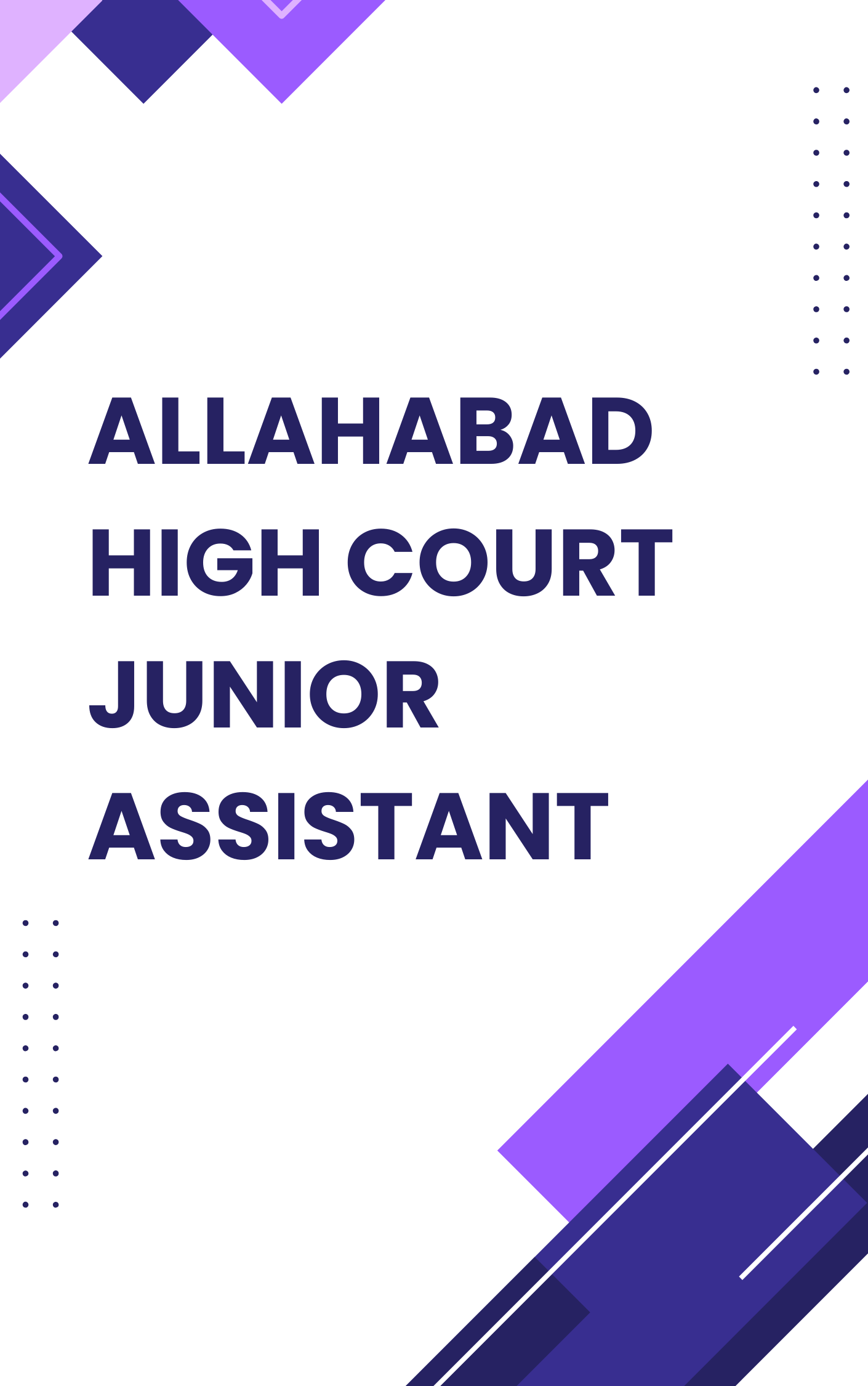 Allahabad High Court Junior Assistant MCQ
