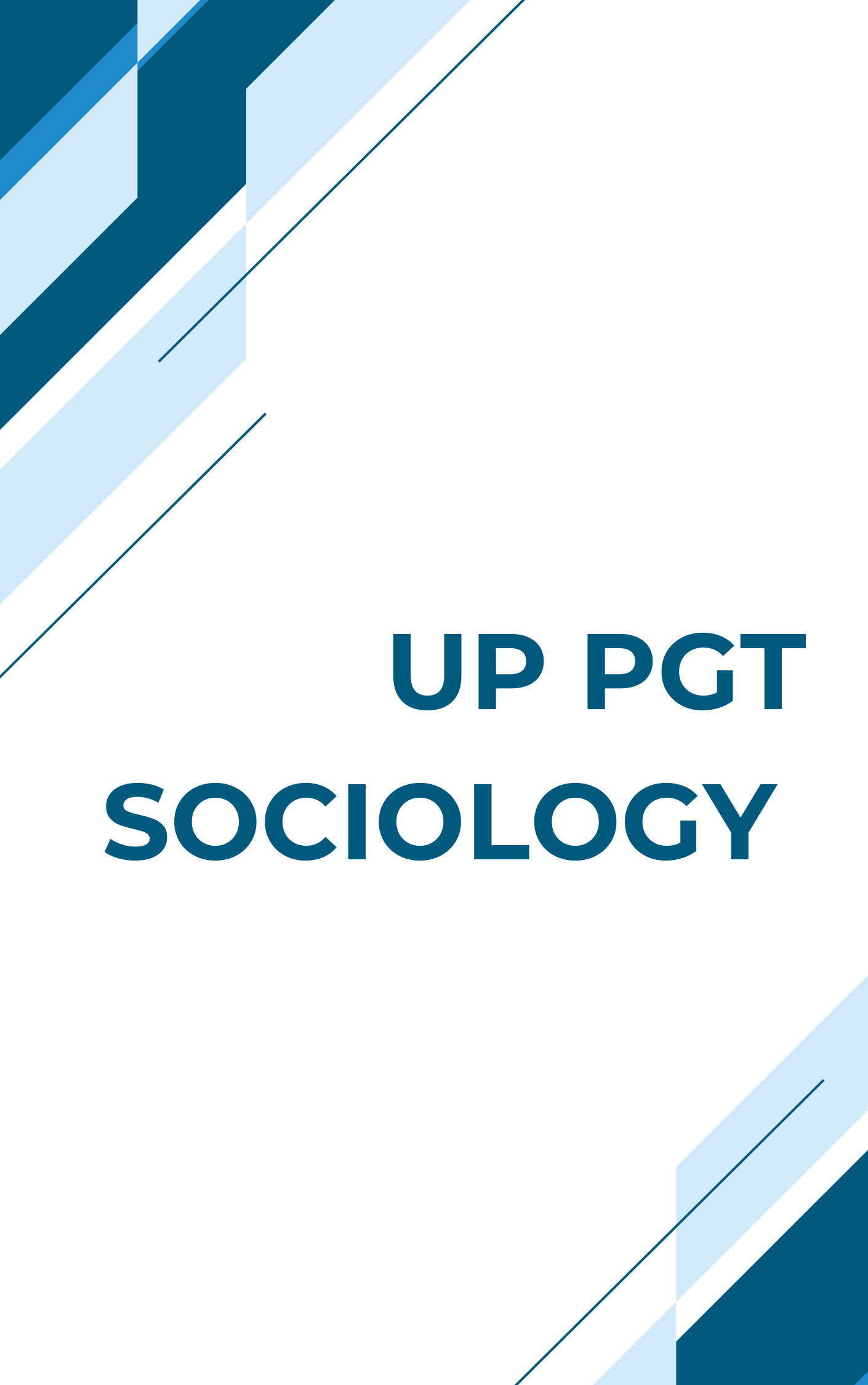 UP PGT Sociology Question with Answer