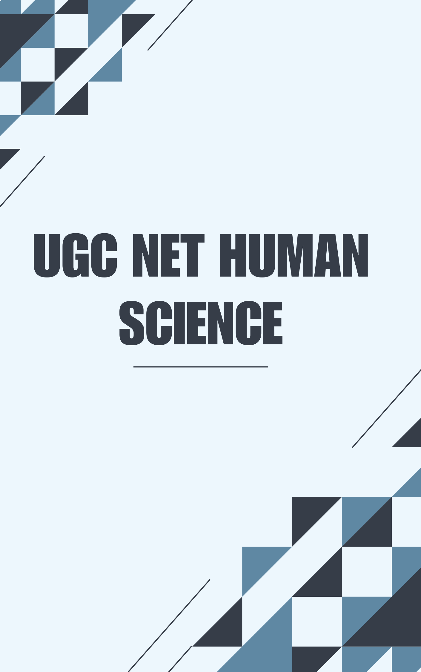 UGC NET Human Science Practice Set