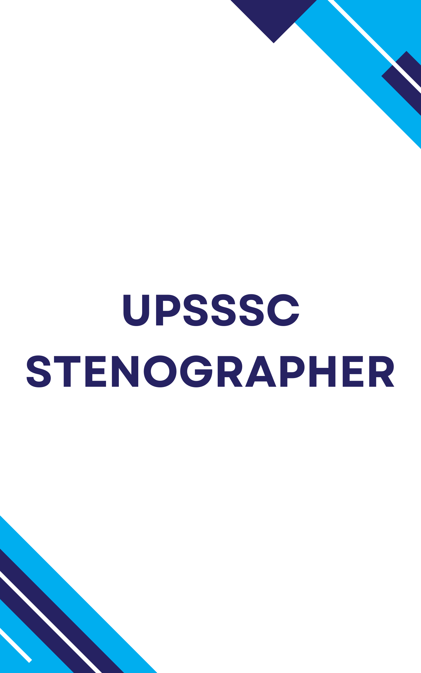 UPSSSC Stenographer Question Paper