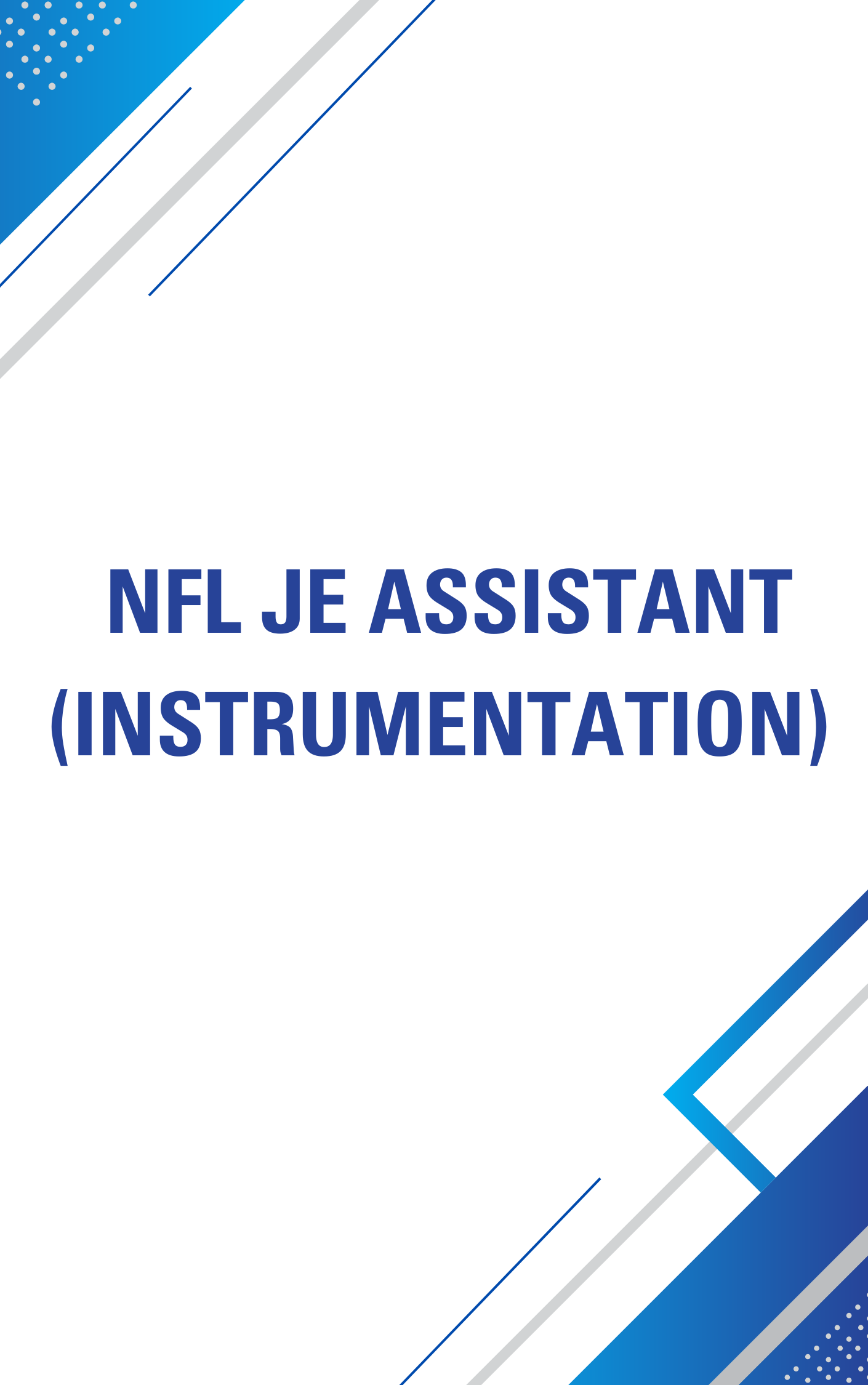 NFL JE Assistant Instrumentation MCQ