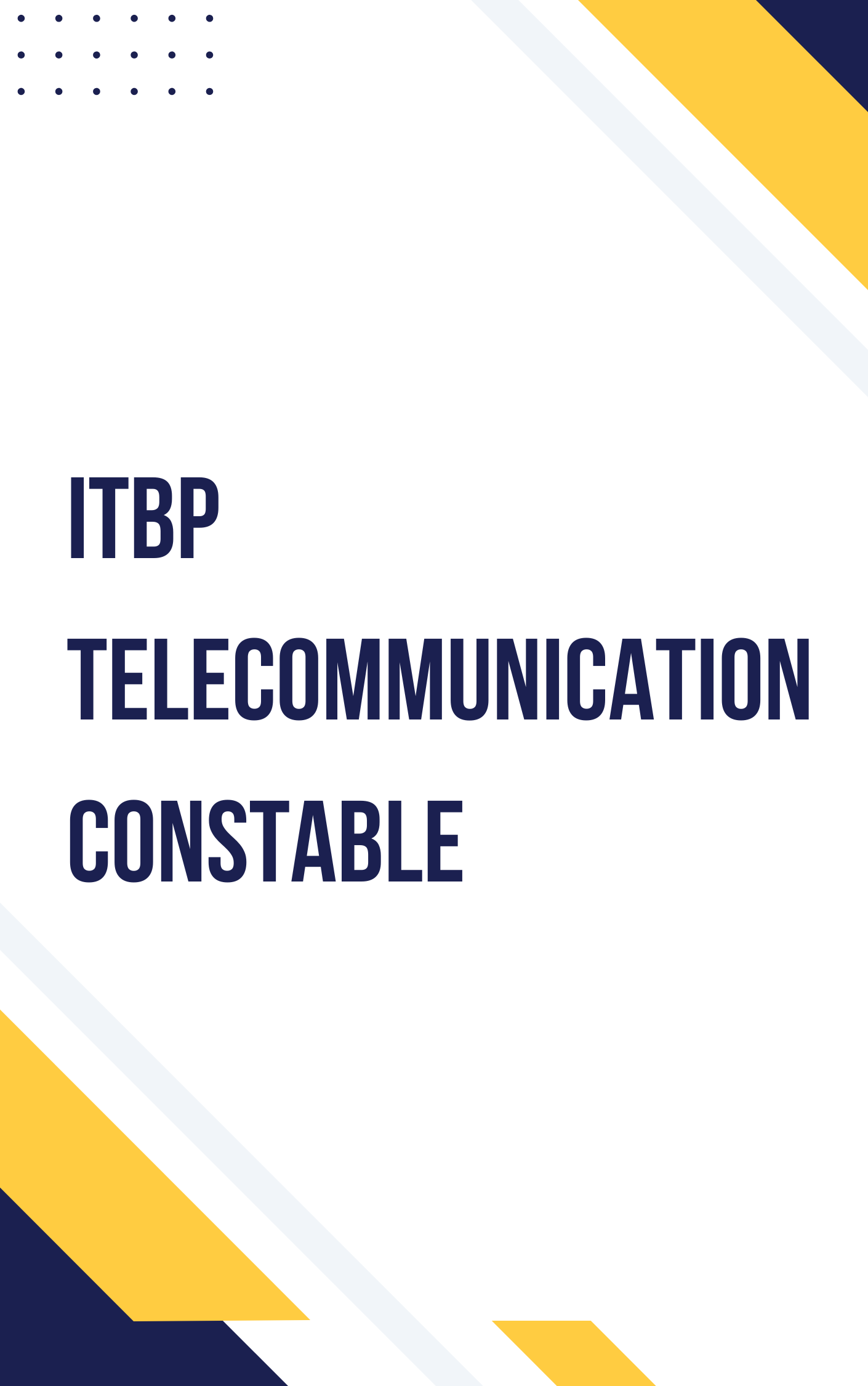 ITBP Constable Telecom Online Test Series