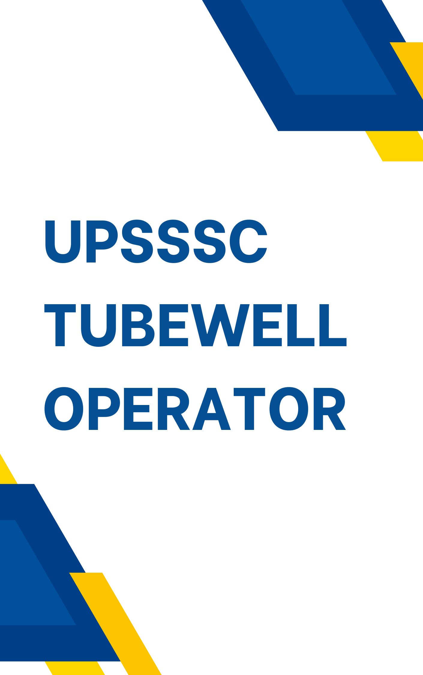 UPSSSC Tubewell Operator Question Paper