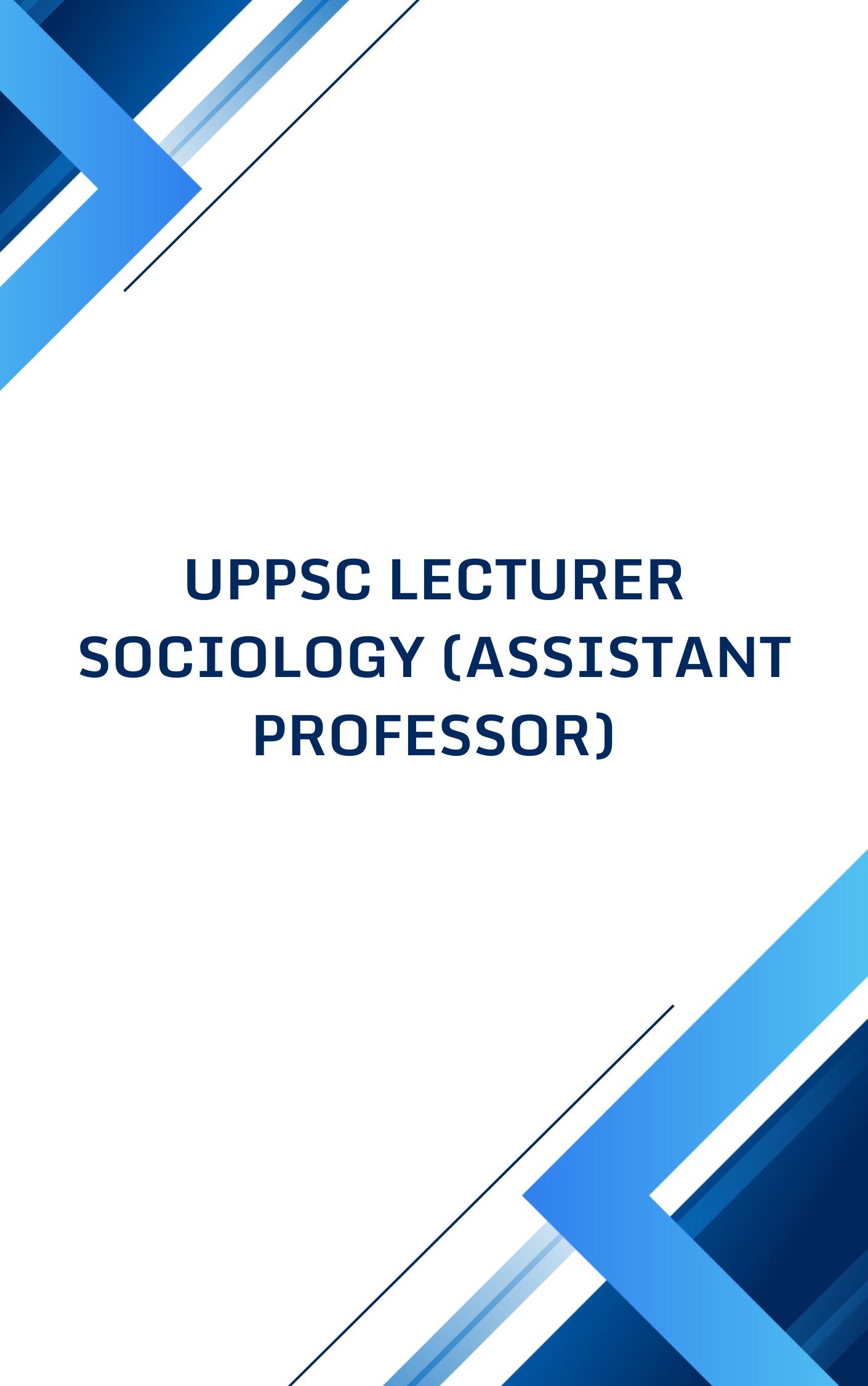 UPPSC Lecturer Sociology Important MCQ