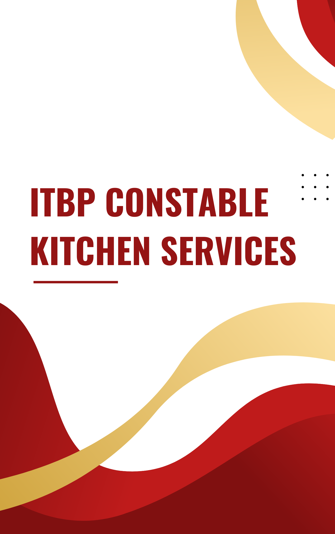 ITBP Constable Kitchen Services MCQ