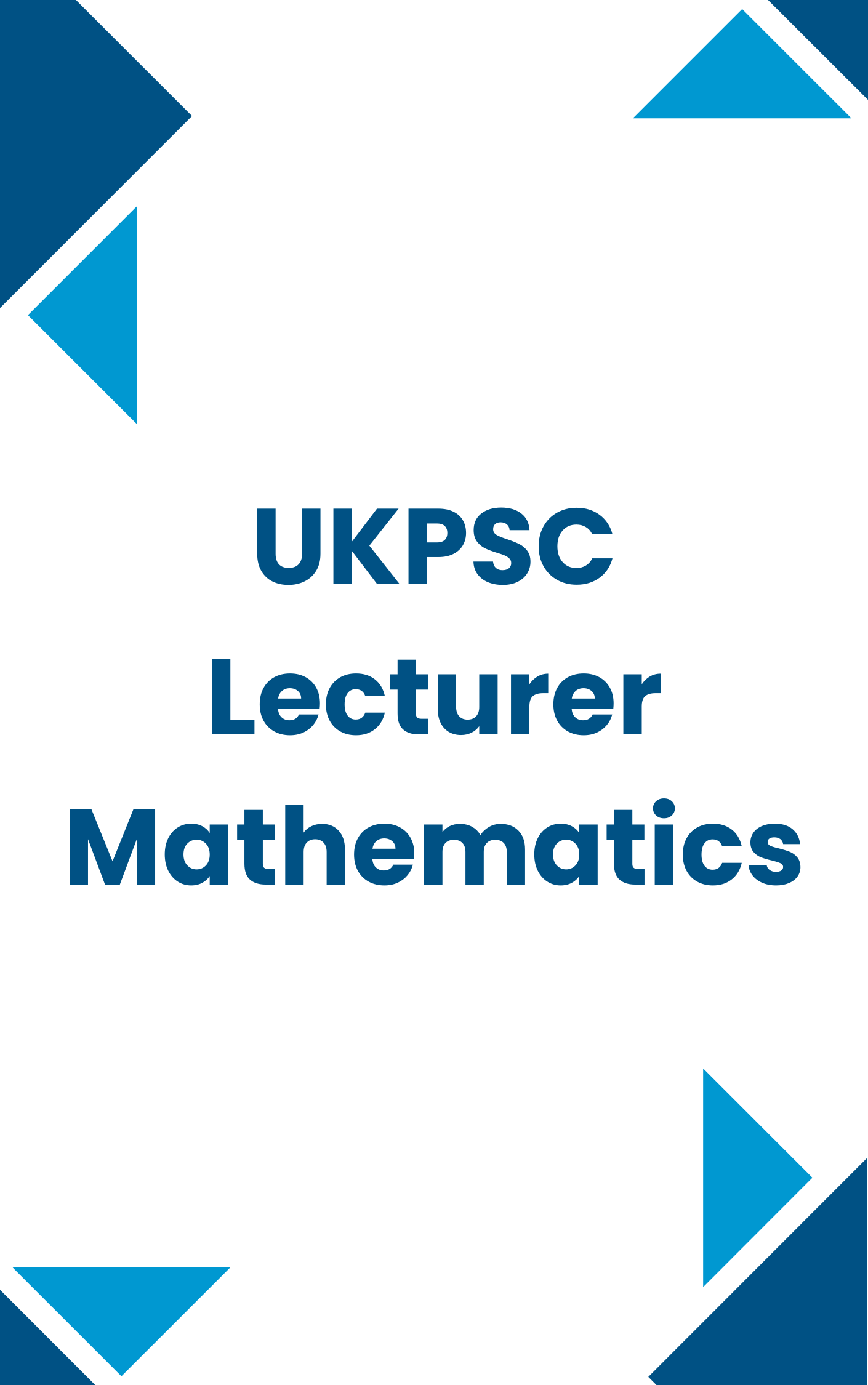 UKPSC Lecturer Mock Test