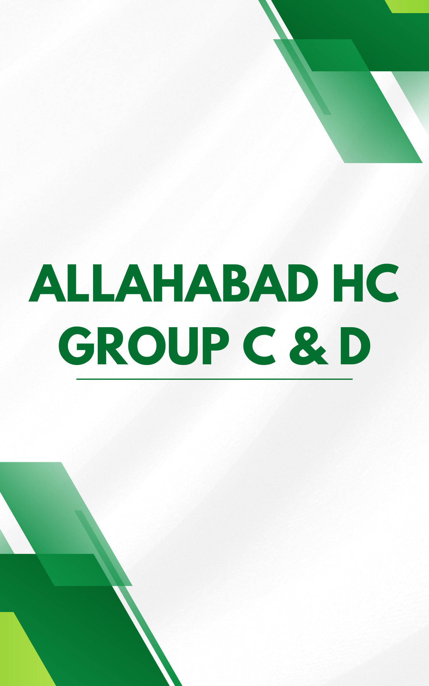Allahabad HC Group C & D Practice Set