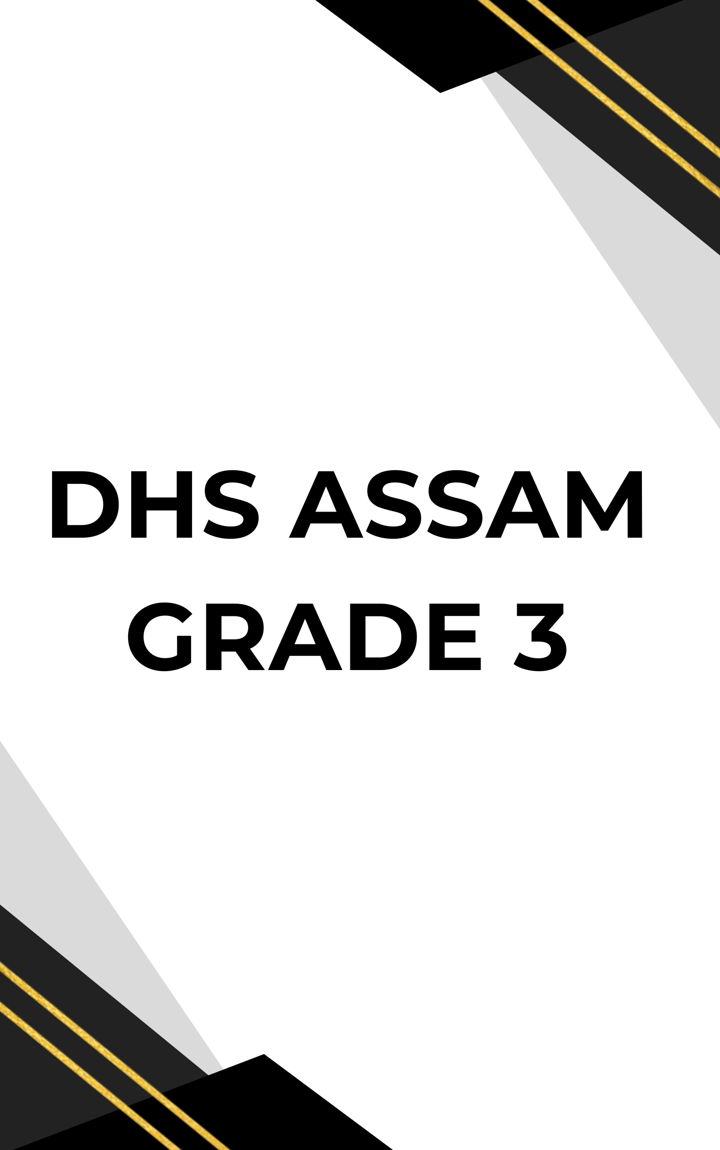 DHS Assam Grade 3 Online Test Series