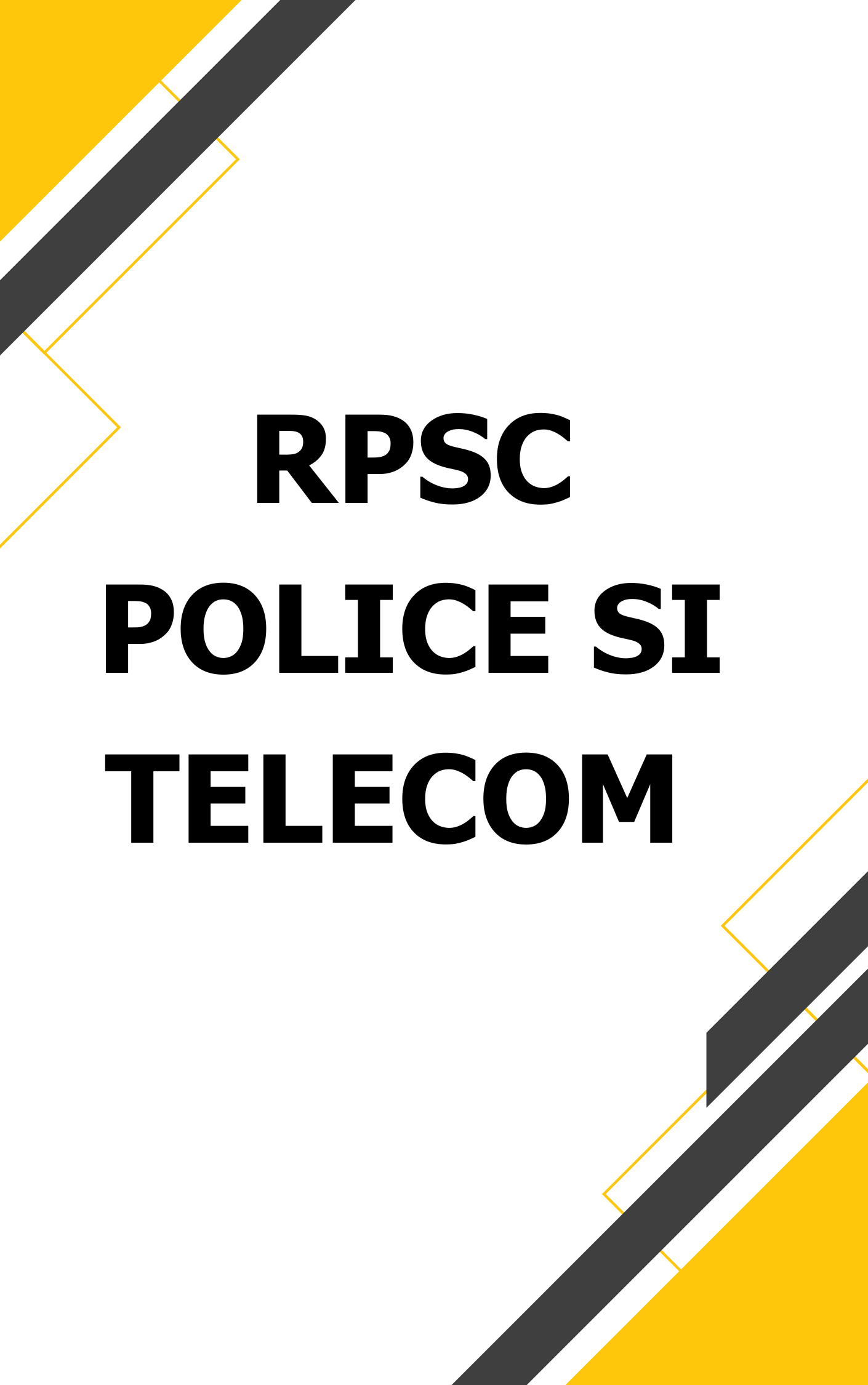 Rajasthan Police SI Telecom Mock test Free