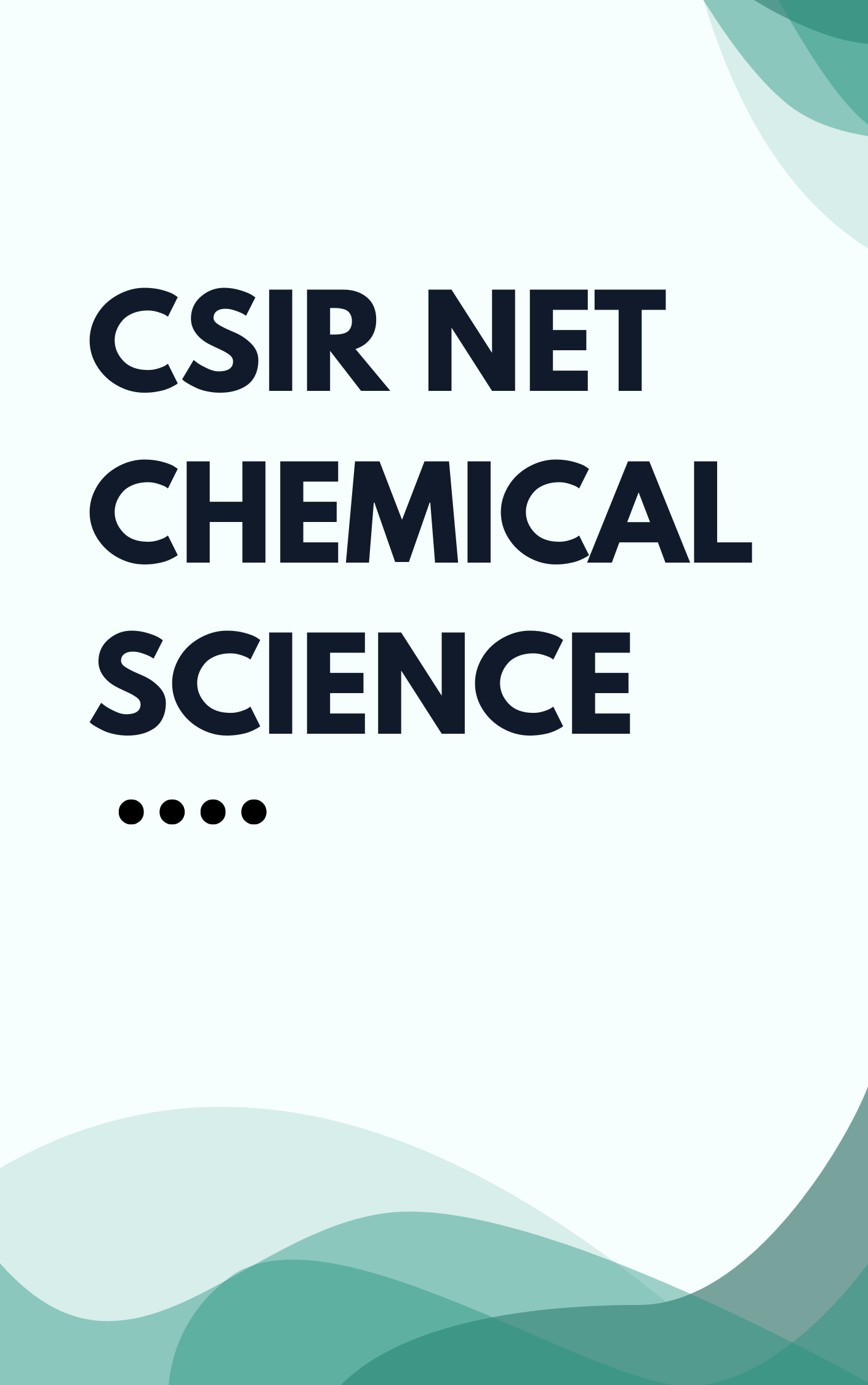 CSIR NET Chemical Science Free Mock Test