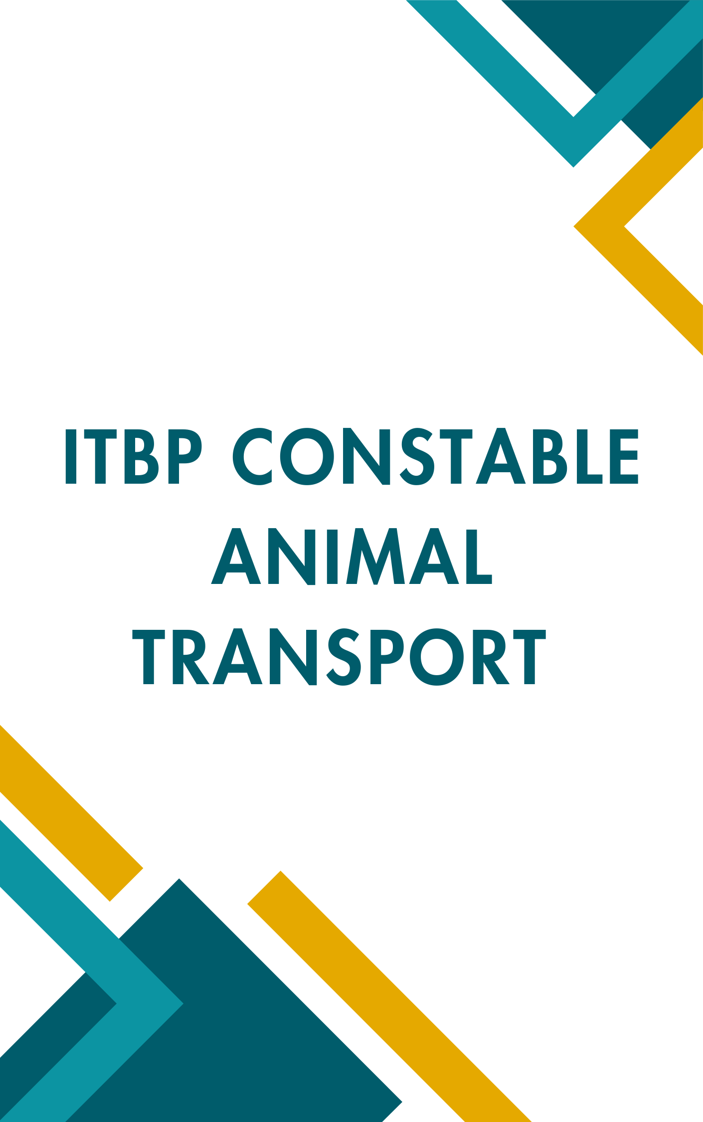 ITBP Constable Animal Transport MCQ