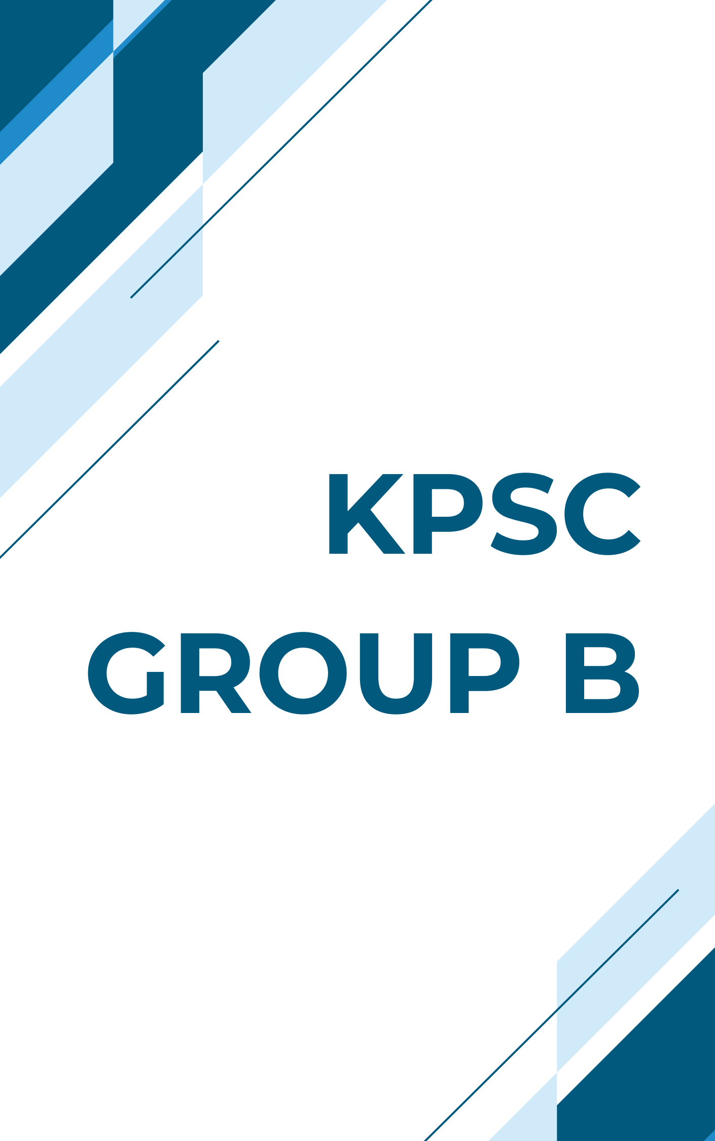 KPSC Group B Practice Set
