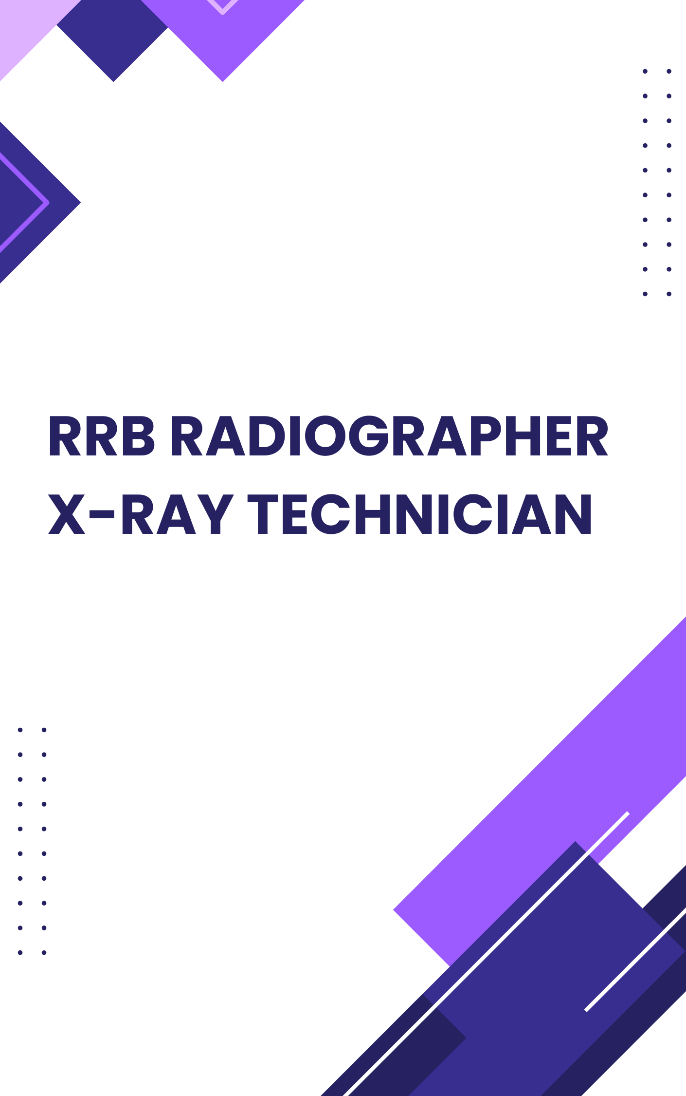 RRB Radiographer X-Ray Technician Mock Test Free